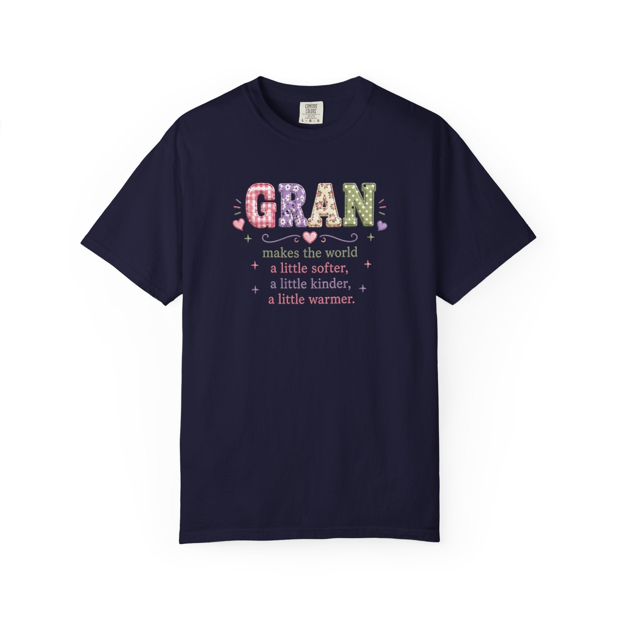 Gran Makes the World Softer T-Shirt – Gift for Grandma, Floral Vintage Lettering