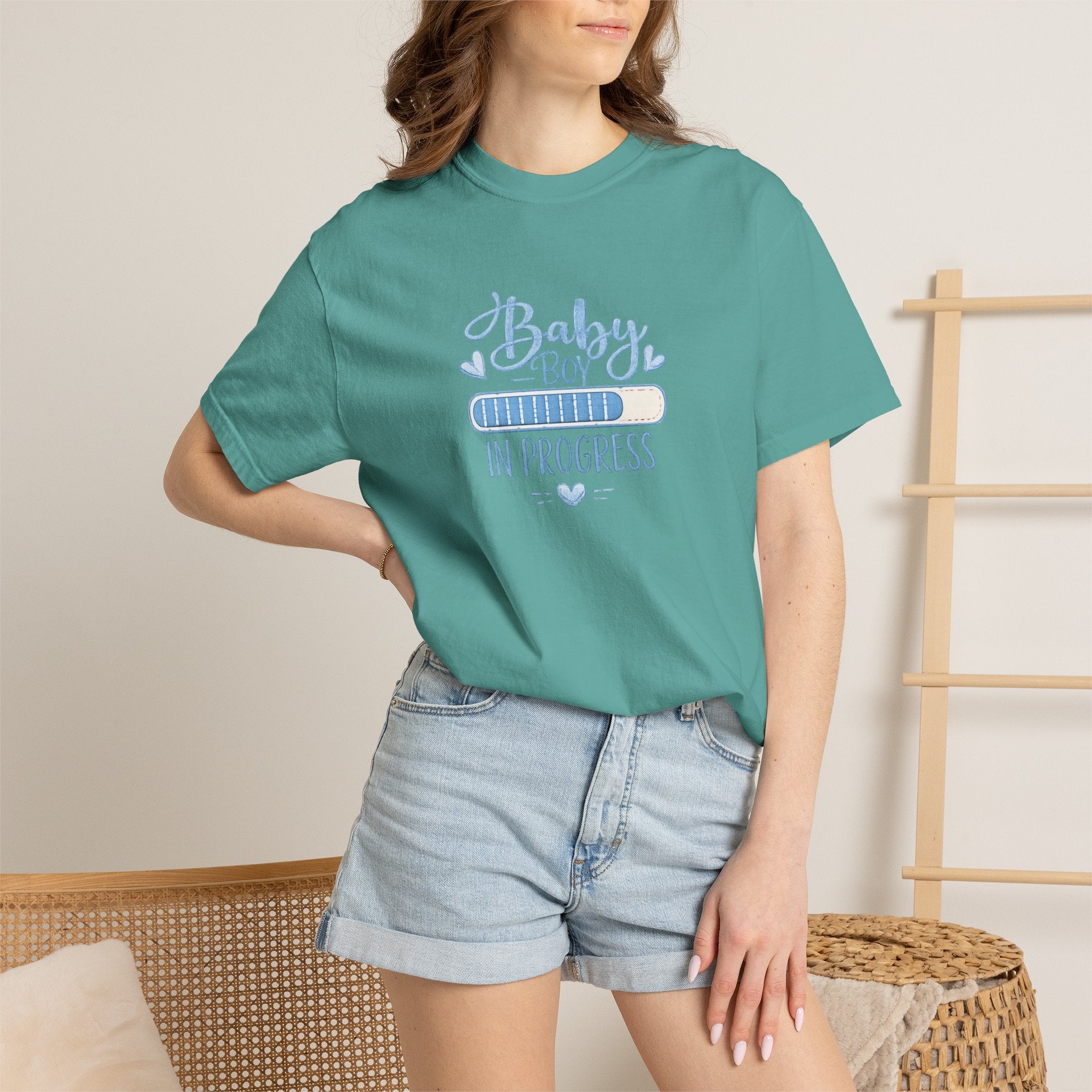 Baby Boy In Progress T-Shirt — Pregnancy Announcement Tee