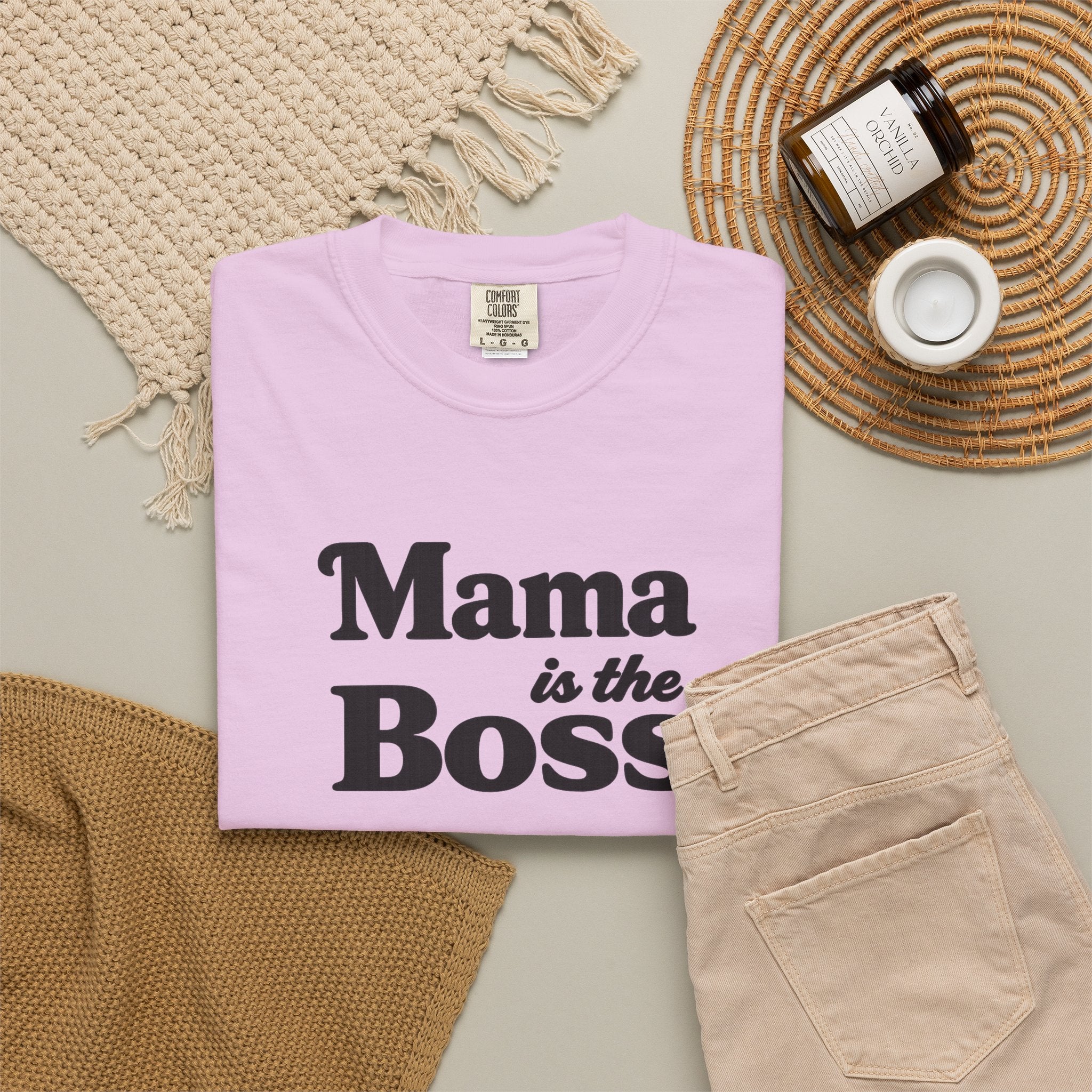 Mama is the Boss T-Shirt — Funny Mom Graphic Tee, Mother's Day Gift