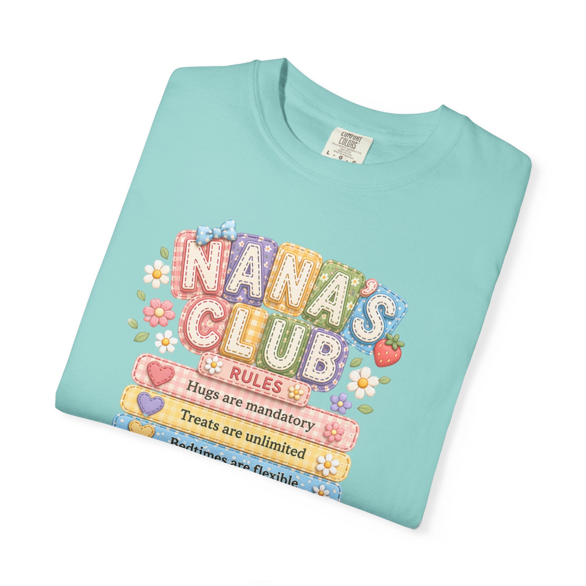 Nana's Club T-Shirt — Cute Floral Grandma Rules Tee