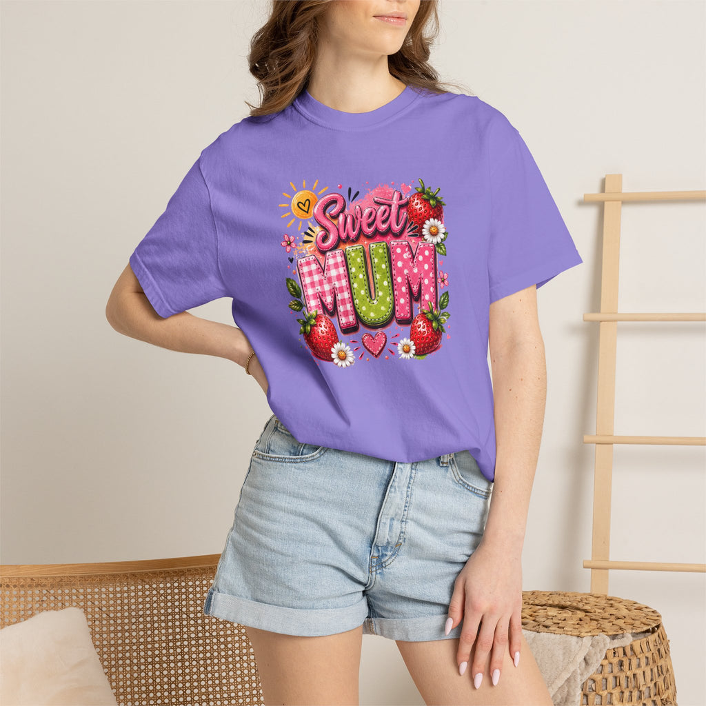 Sweet Mum T-Shirt — Floral Strawberry Mother's Day Tee