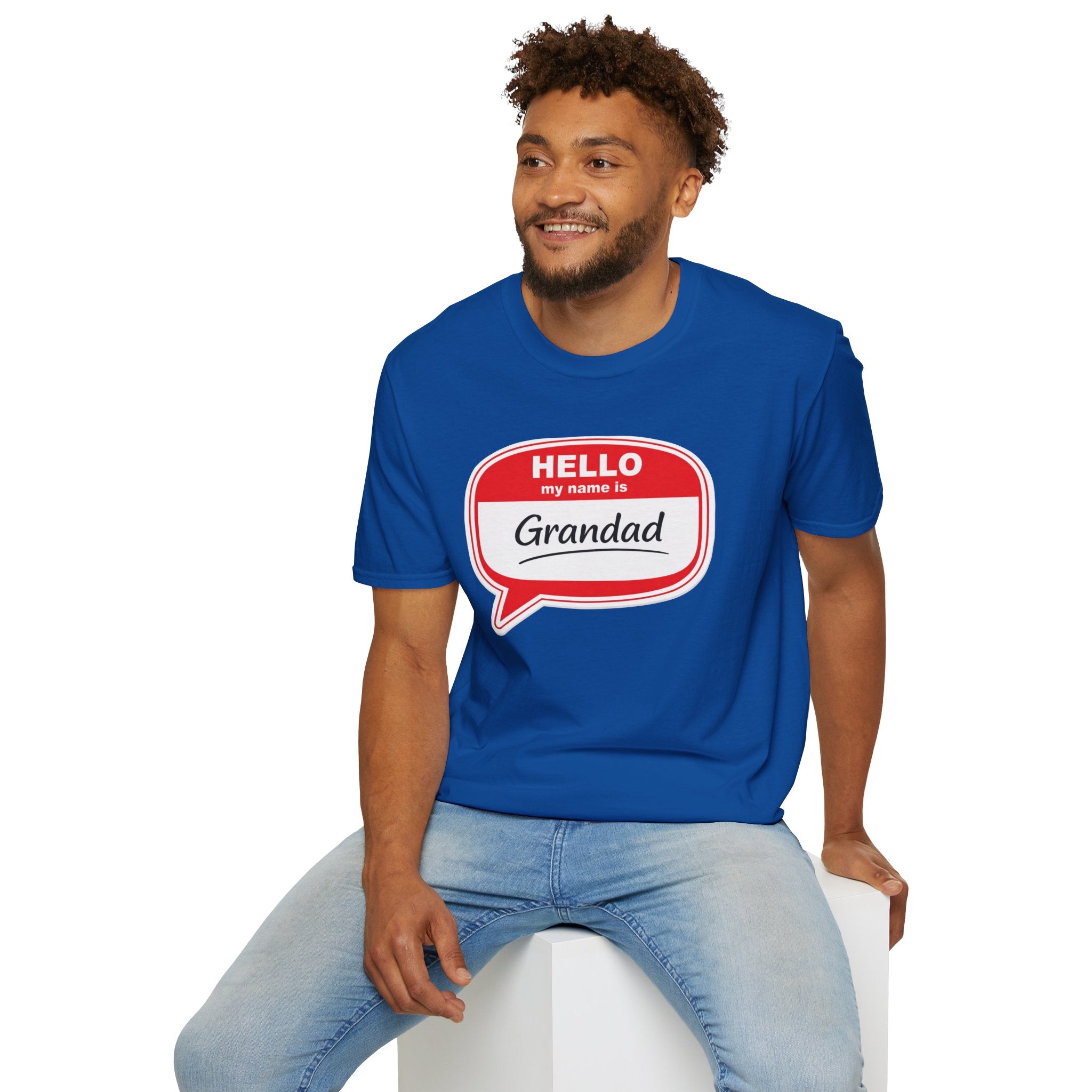 Hello My Name Is Grandad T-Shirt — Funny Grandfather Gift