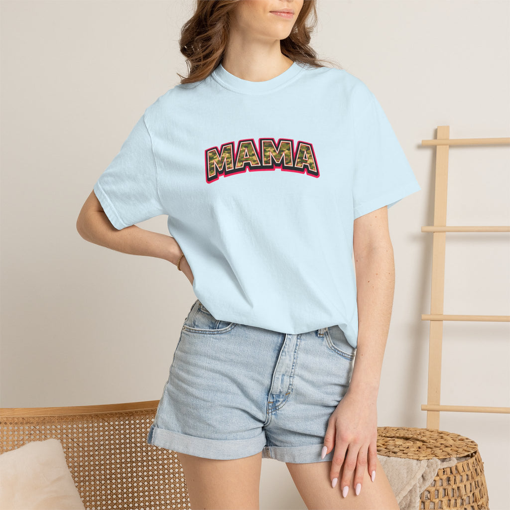Mama Camo Retro T-Shirt — Vintage Lettering Mother's Day Tee