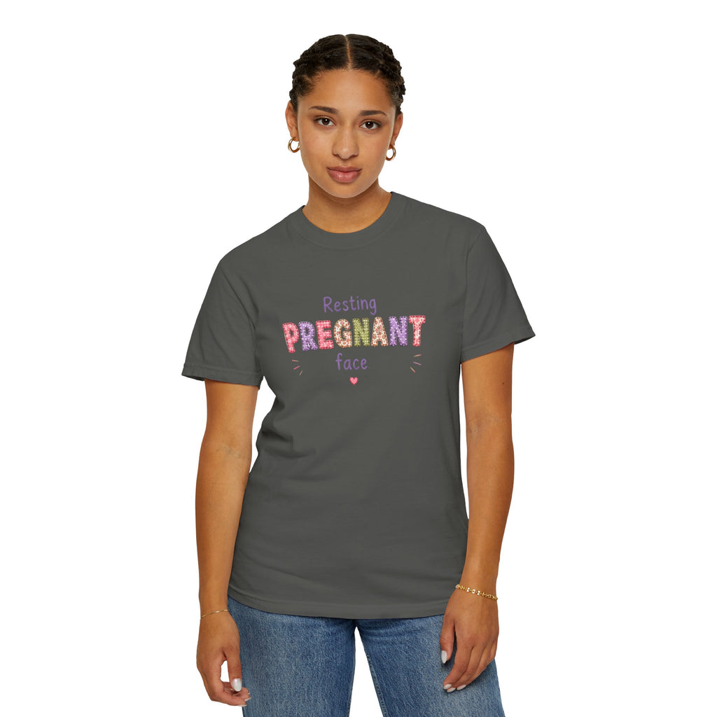 Pregnant Face T-Shirt — "Resting Pregnant Face" Cute Maternity Tee