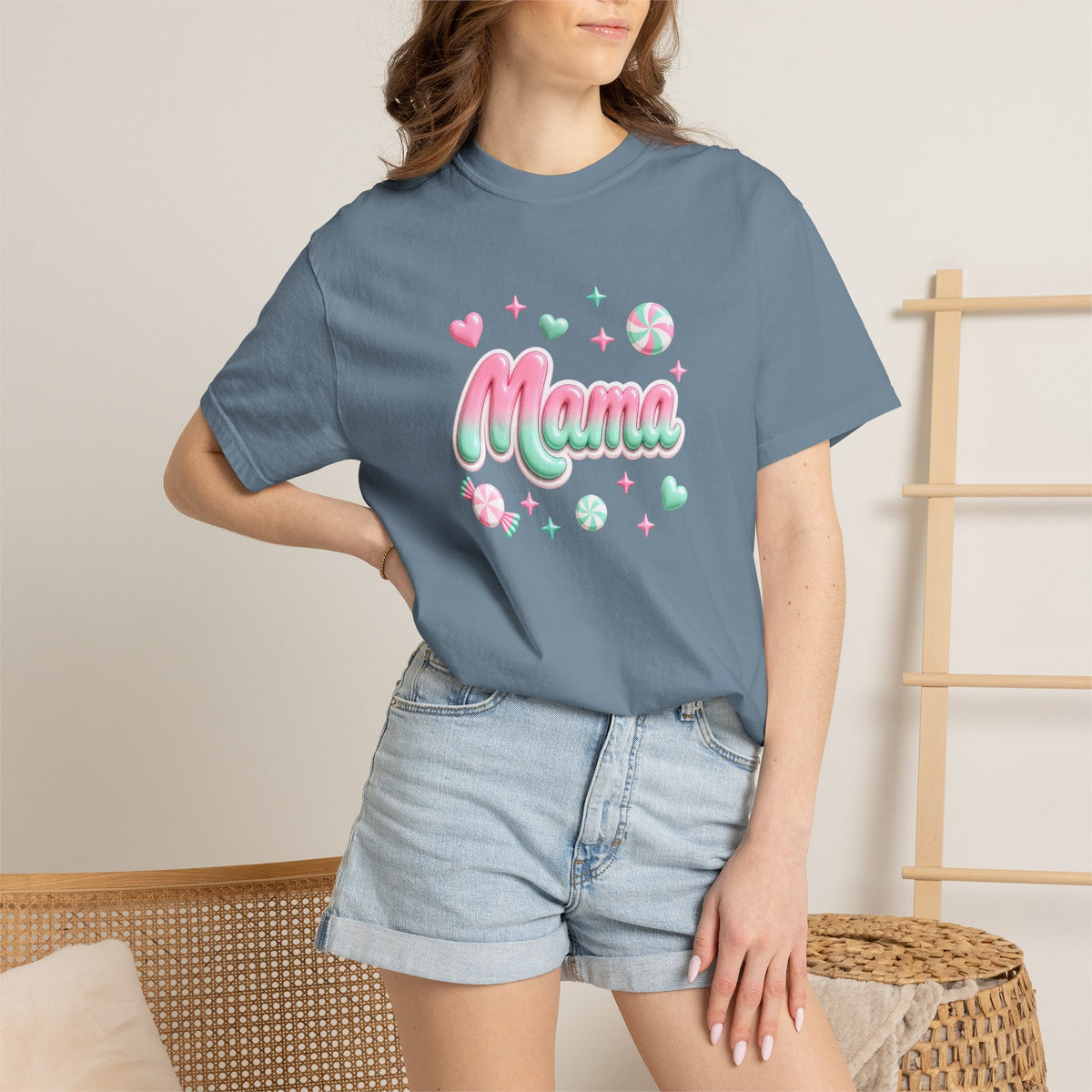 Mama Pastel Candy Script T-Shirt