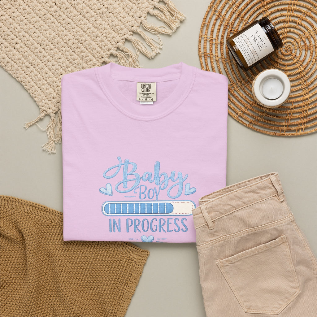 Baby Boy In Progress T-Shirt — Pregnancy Announcement Tee
