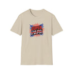 T-Shirt — "Super Papa" Union Jack/England themed Retro Comic Dad Shirt (Father's Day Gift)