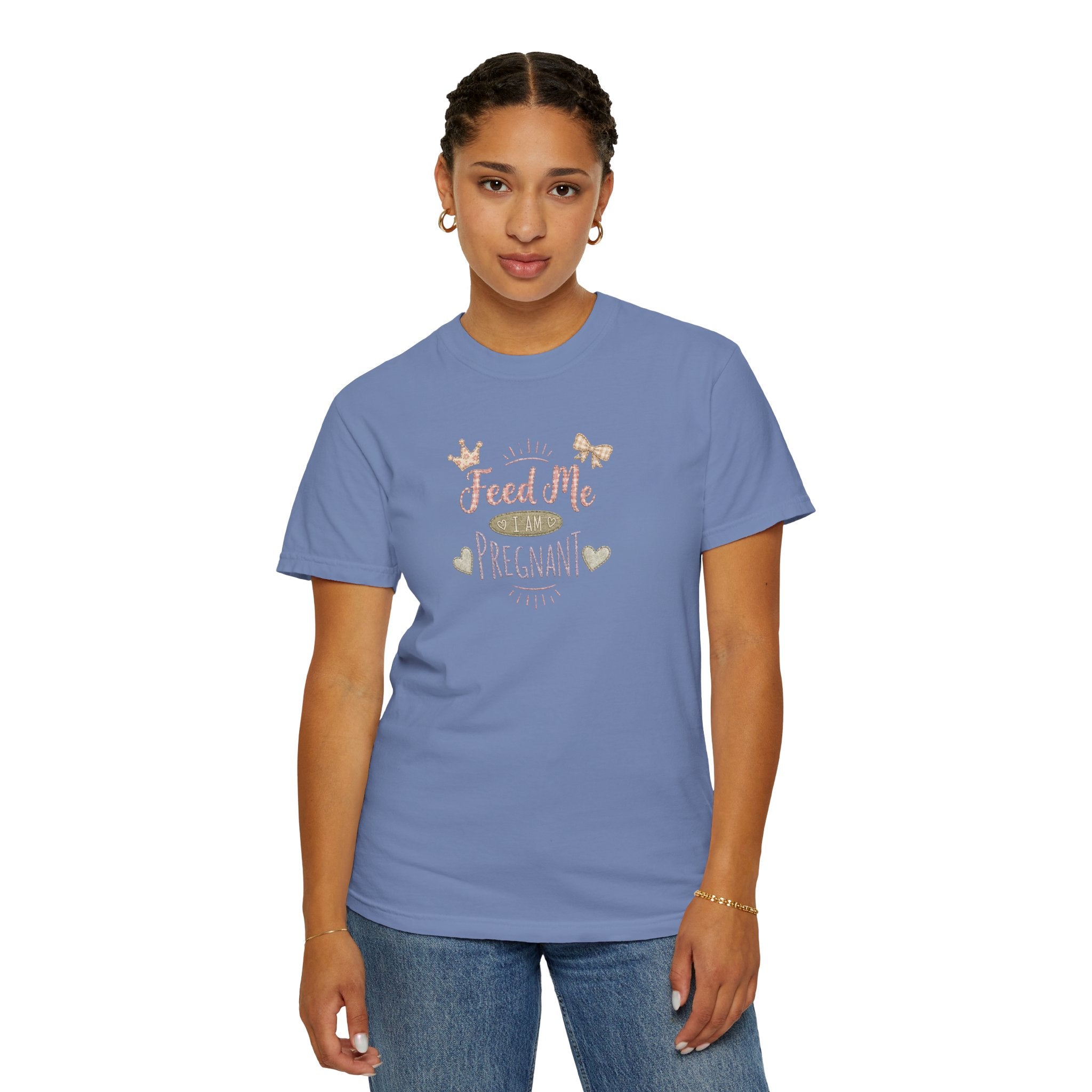 Pregnant 'Feed Me' Tee — Maternity Pregnancy Humor T-Shirt