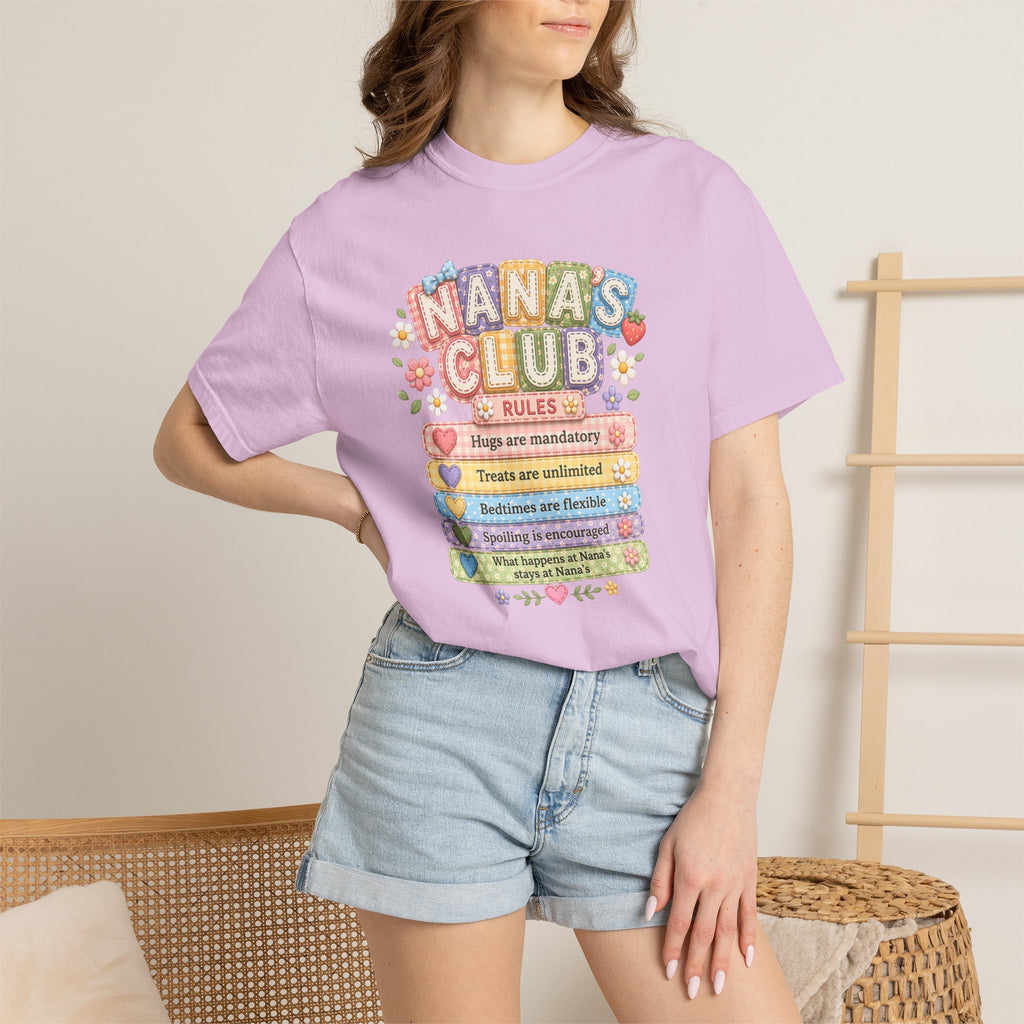 Nana's Club T-Shirt — Cute Floral Grandma Rules Tee