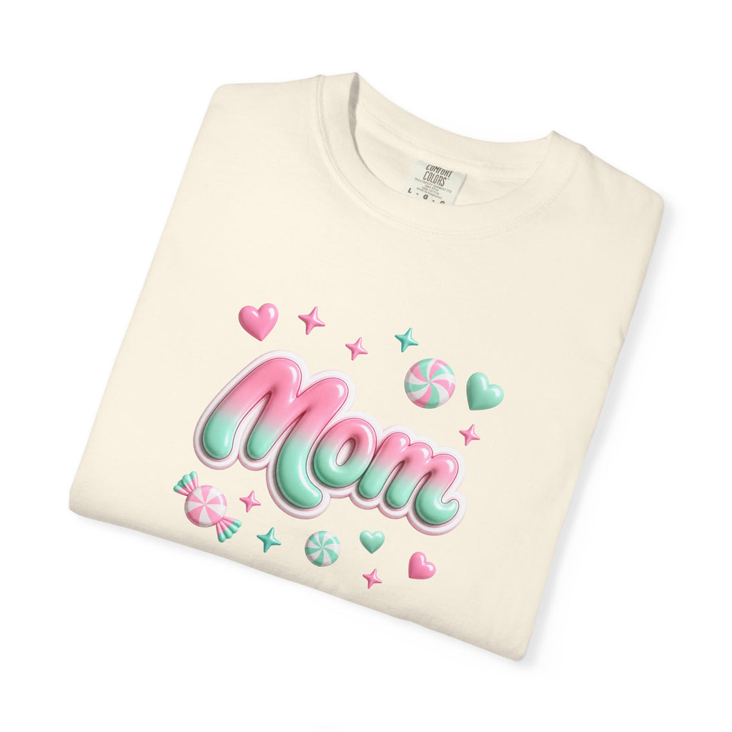 Mom Pastel Candy Script T-Shirt