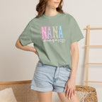 NANA Pastel Patchwork T-Shirt — "The Heart of Our Family" Gift