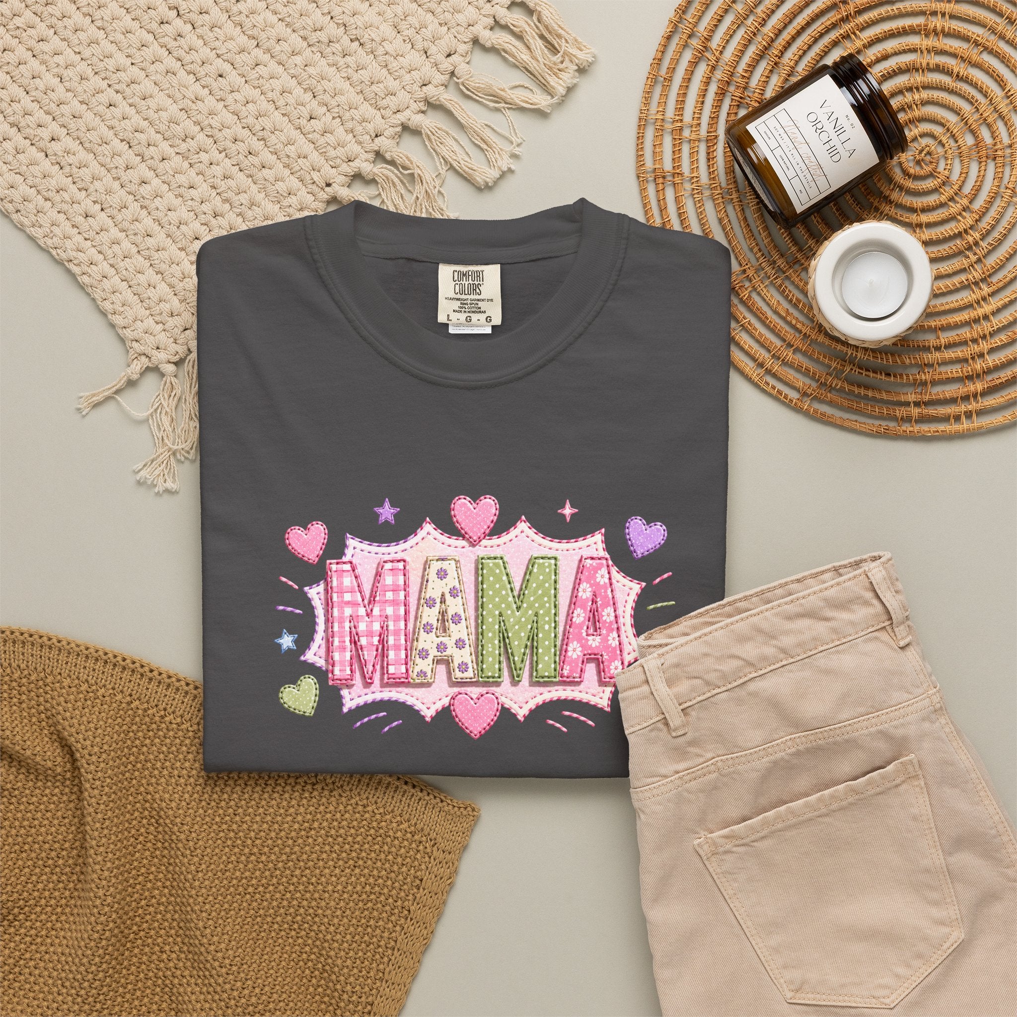 Mama Floral Heart T-Shirt — Cute Pink "MAMA" Mother's Day Tee