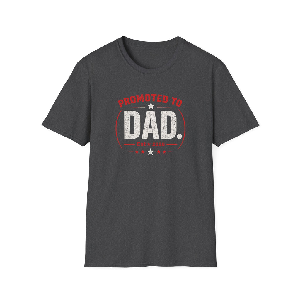 Promoted to Dad T-Shirt — New Dad Announcement Gift, Father’s Day Tee