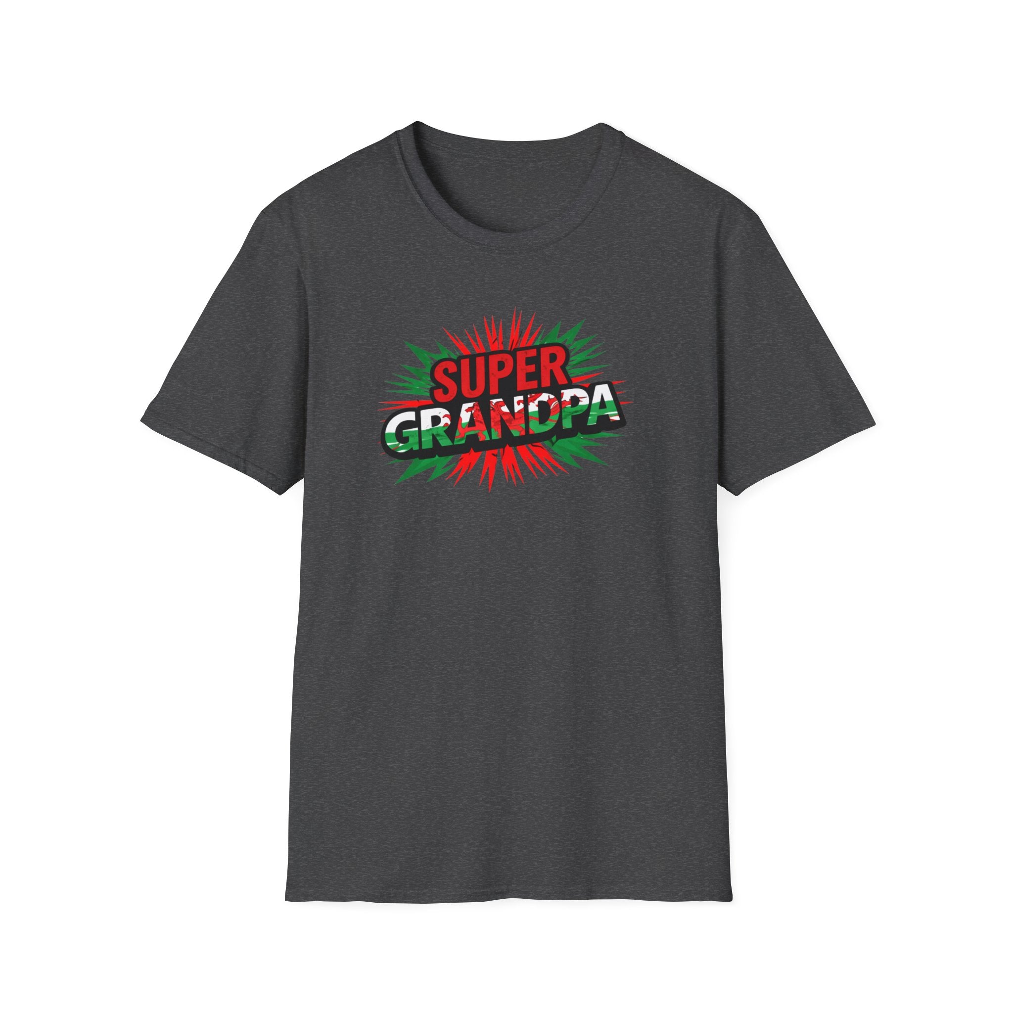 Super Grandpa Welsh Flag/ Wales themed T-Shirt – Retro Comic Gift Tee for Grandfather | Father’s Day & Birthday Present