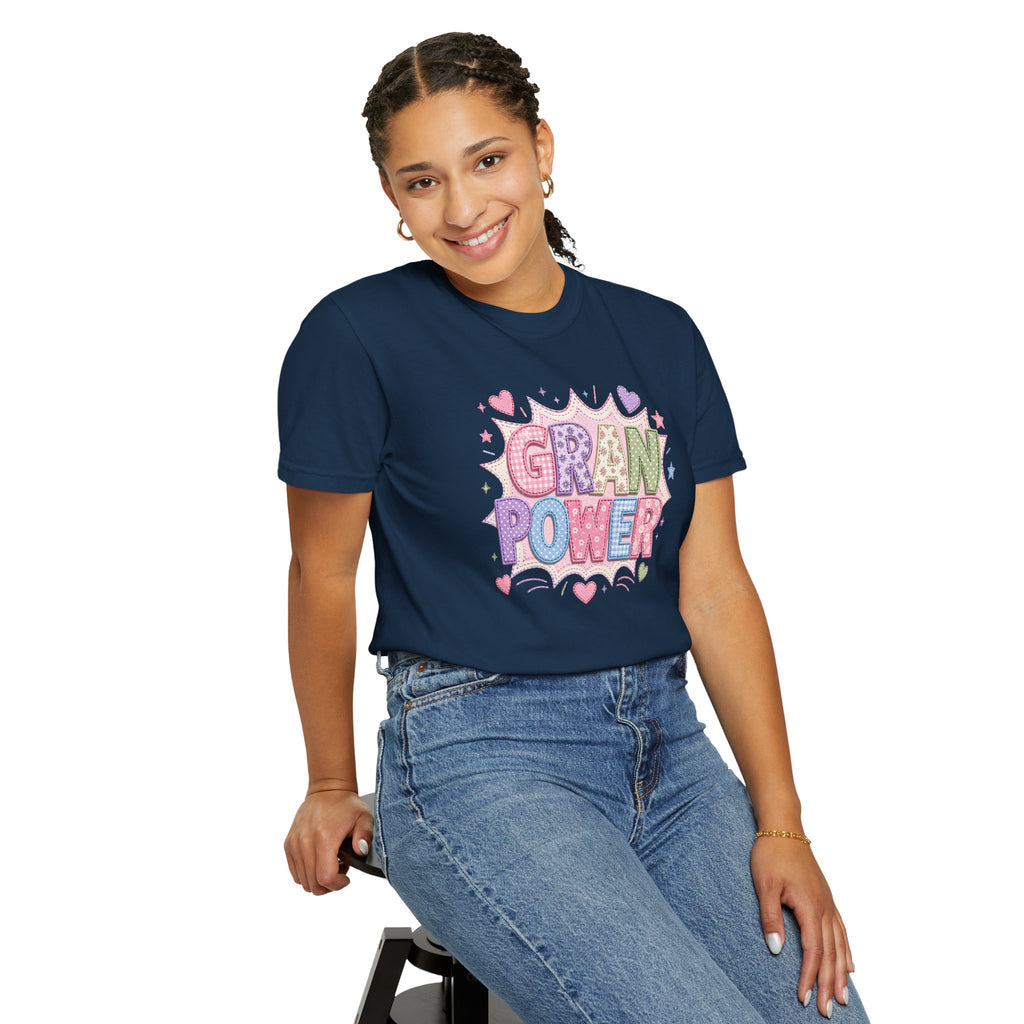 Gran Power T-Shirt — Cute Pastel 'Gran Power' Graphic Tee for Grandparents, Mother's Day Gift