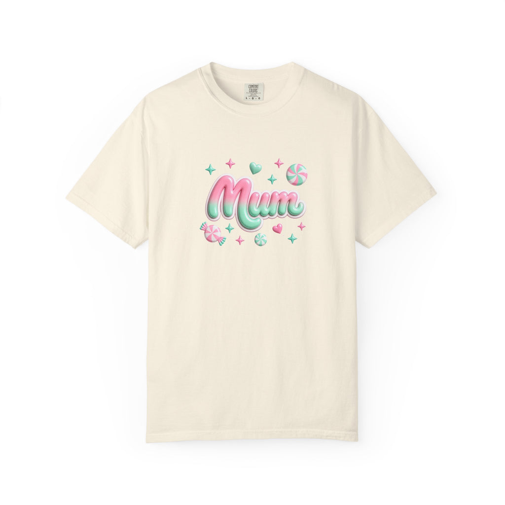 Mum Pastel Candy Script T-Shirt