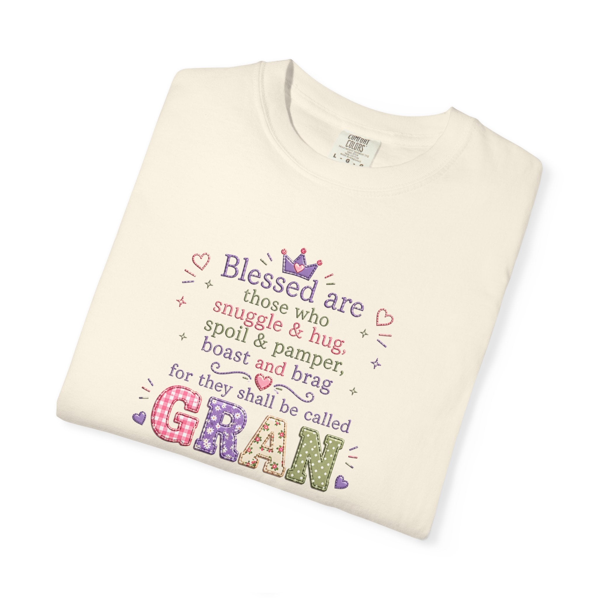 Gran Blessings T-Shirt — "Blessed are those who snuggle & hug... called GRAN"