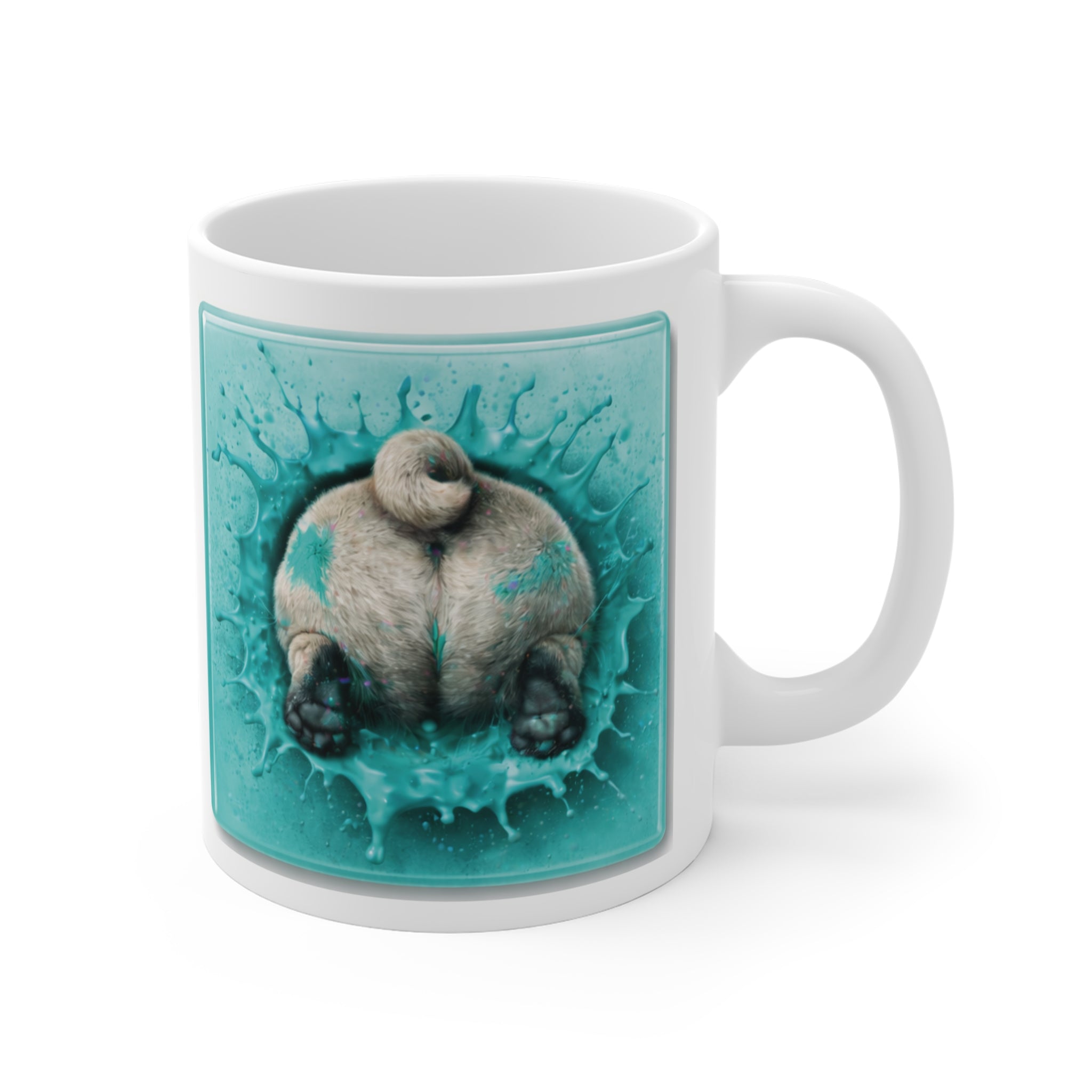 Mug - Personalized Teal Pug "I puggin' love you" Coffee Mug