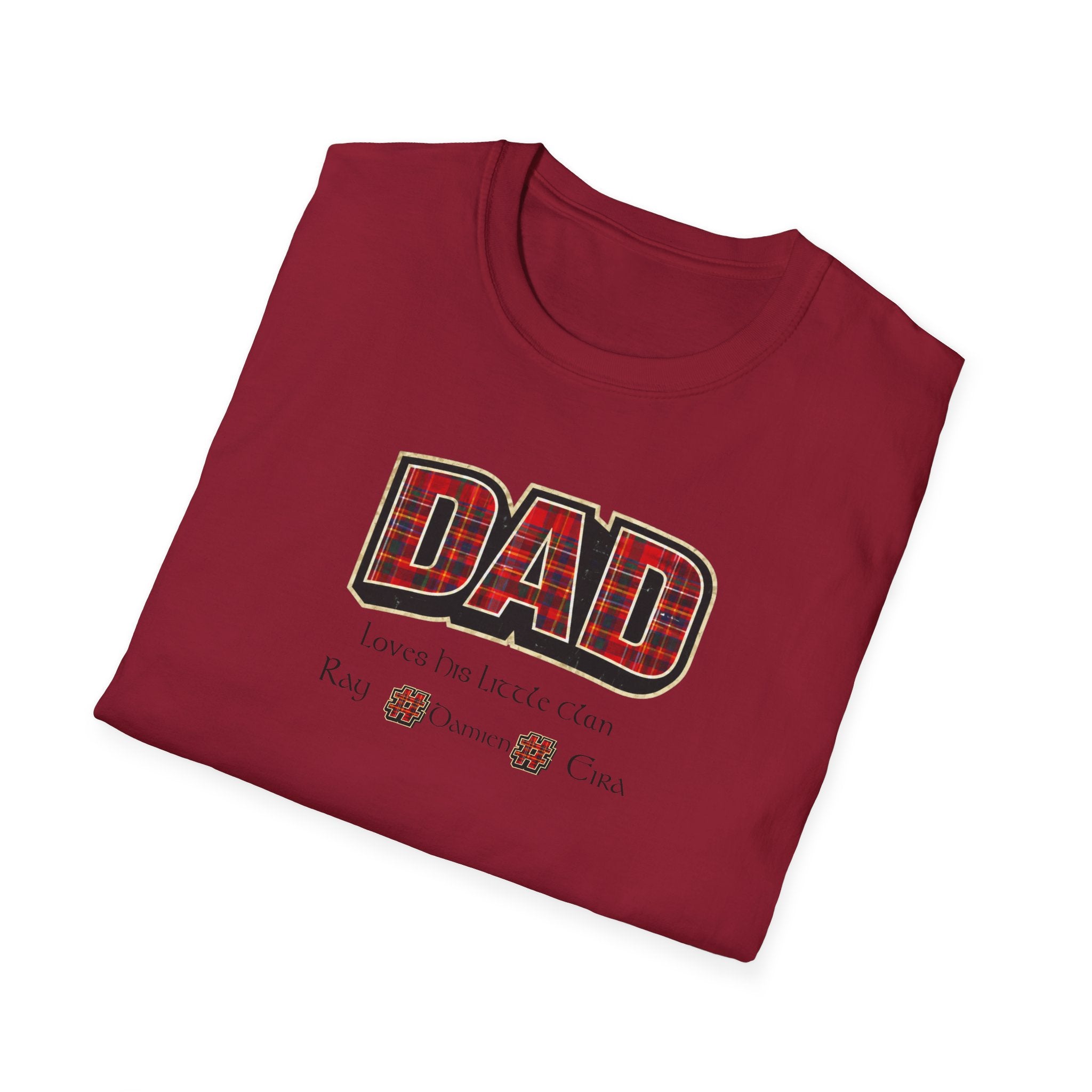 Dad Plaid Design T-Shirt – Rustic Father’s Day Gift