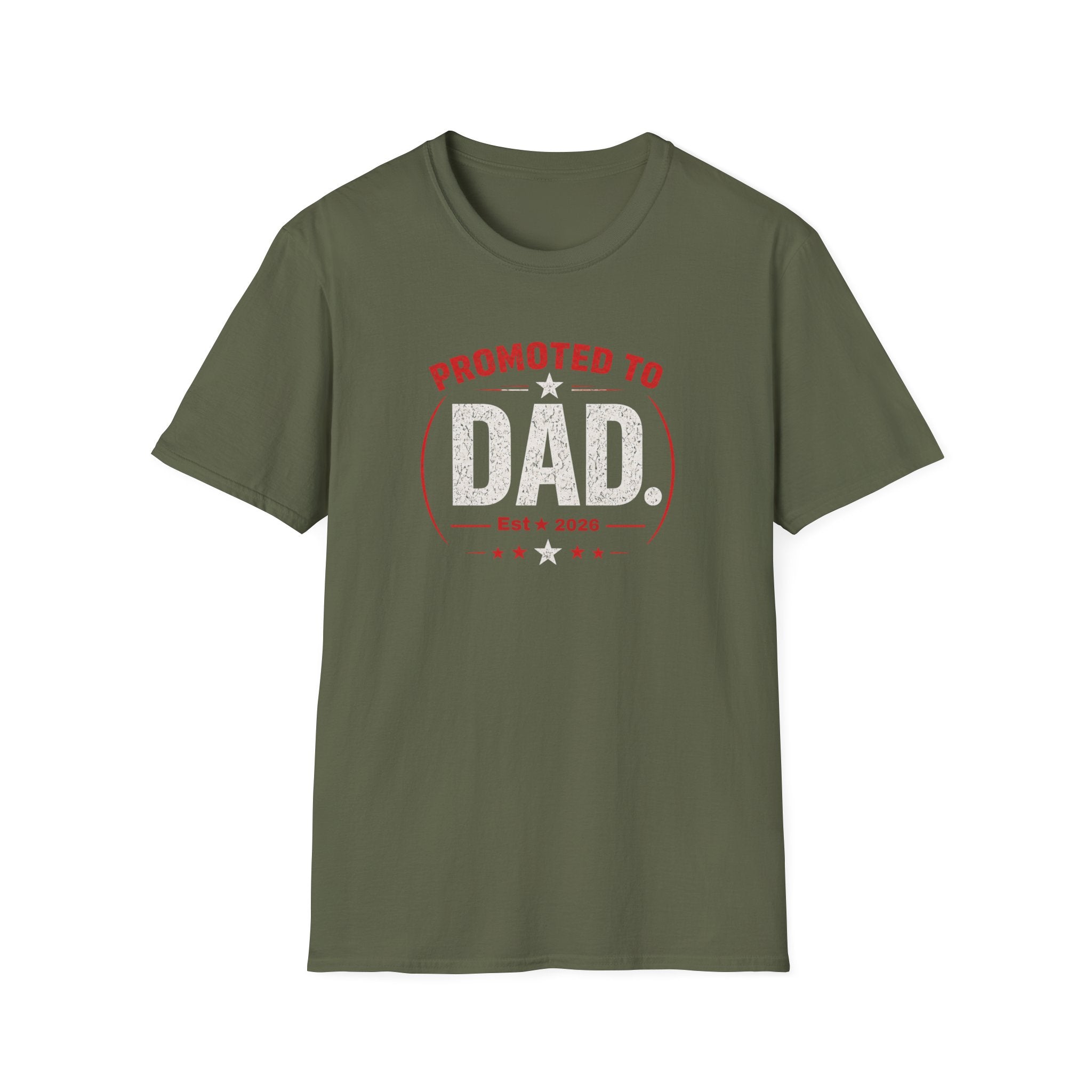Promoted to Dad T-Shirt — New Dad Announcement Gift, Father’s Day Tee