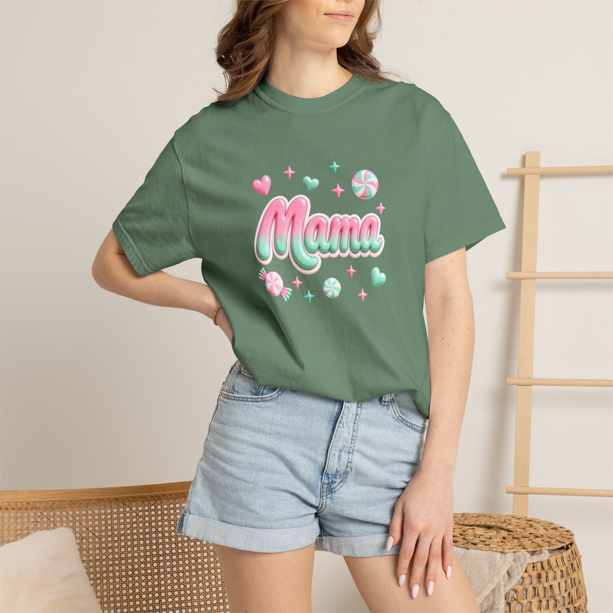 Mama Pastel Candy Script T-Shirt