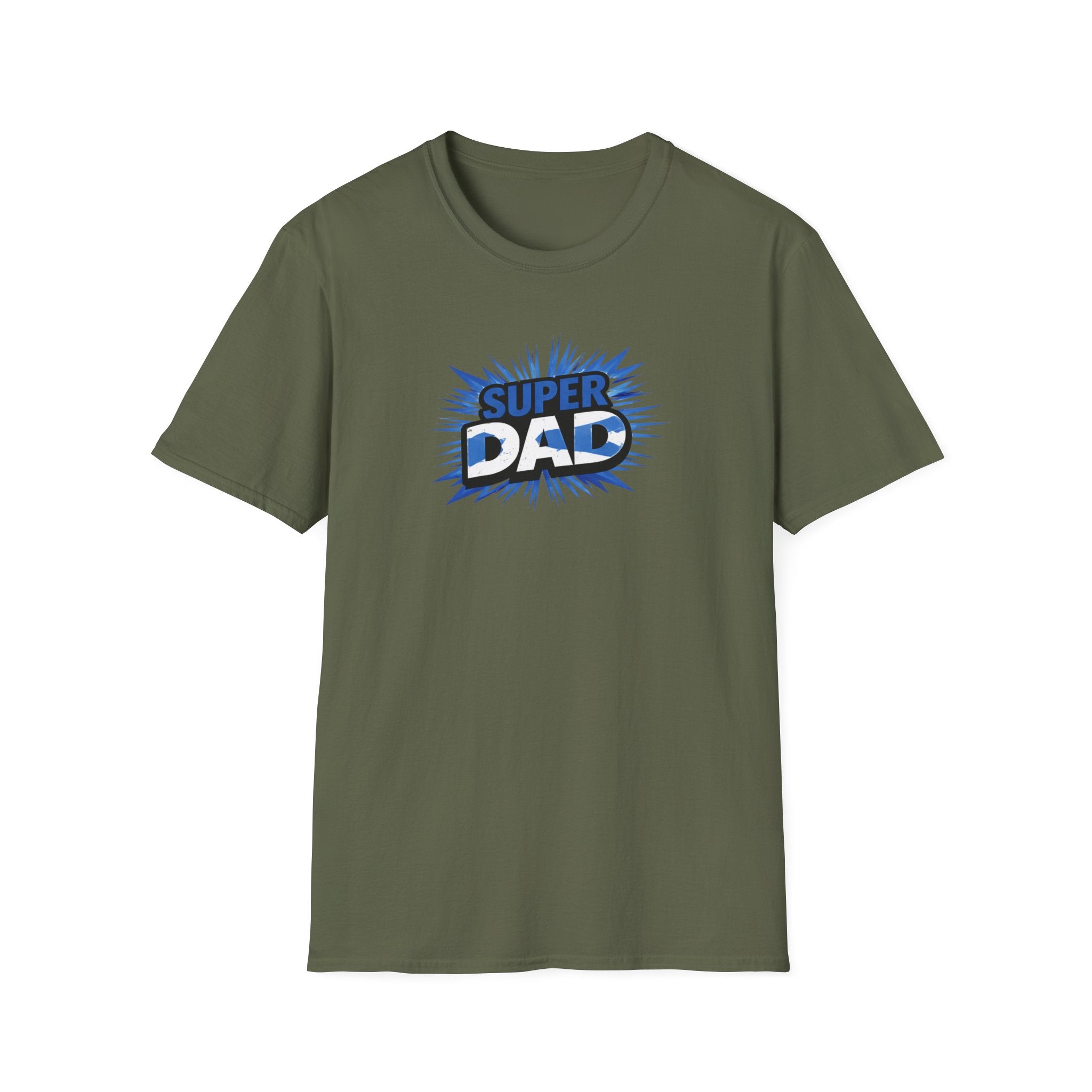 Super Dad T-Shirt — Scotland Flag themed Comic-Style Father's Day Gift