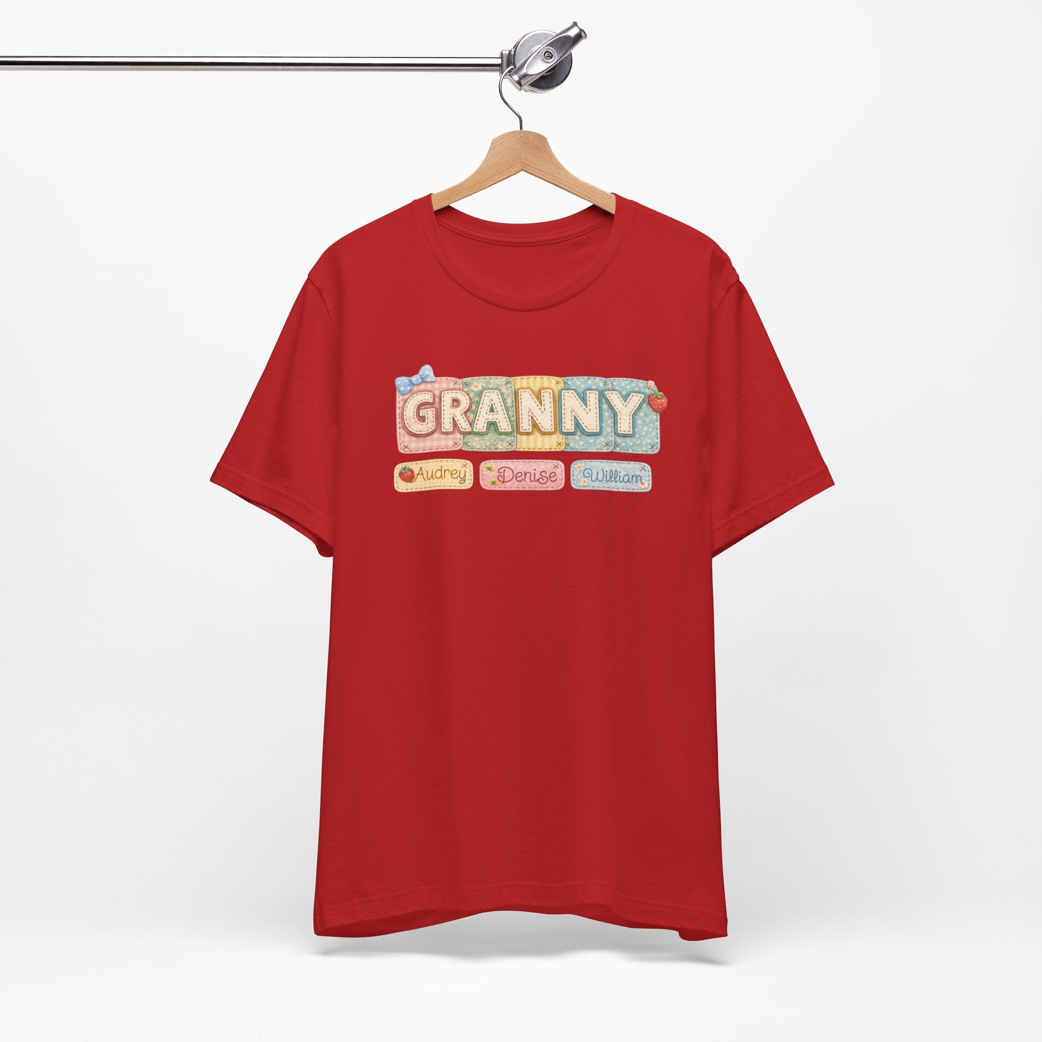 Granny Retro Nameplate T‑Shirt — Personalized Grandma Tee