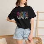 Grandma Pastel Rainbow T-Shirt — 'GRANDMA' Retro Lettering Tee