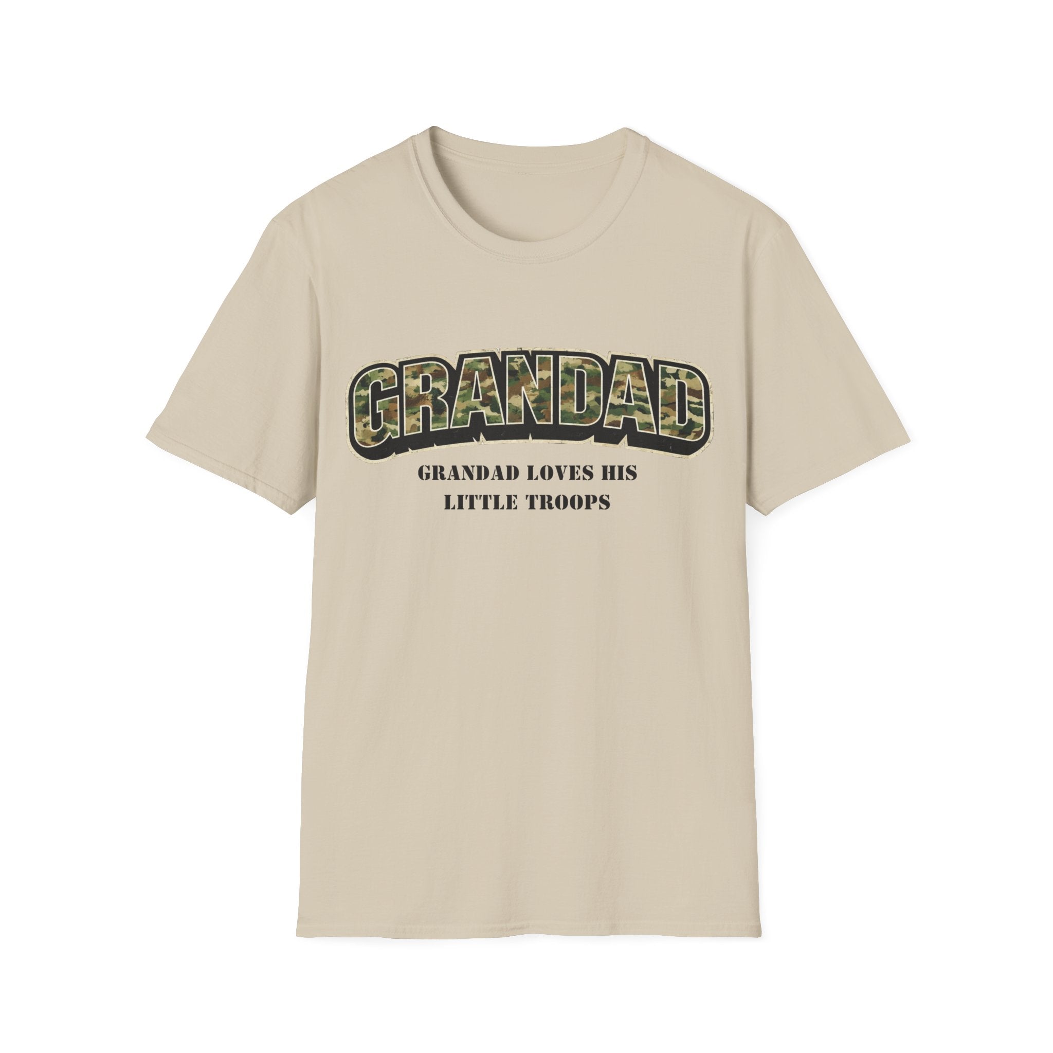 Grandad Camo T-Shirt — "Grandad Loves His Little Troops" Patriotic Grandpa Gift