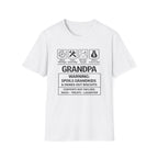 Grandpa Warning T-Shirt — "Spoils Grandkids & Hands Out Biscuits" Funny Grandpa Gift