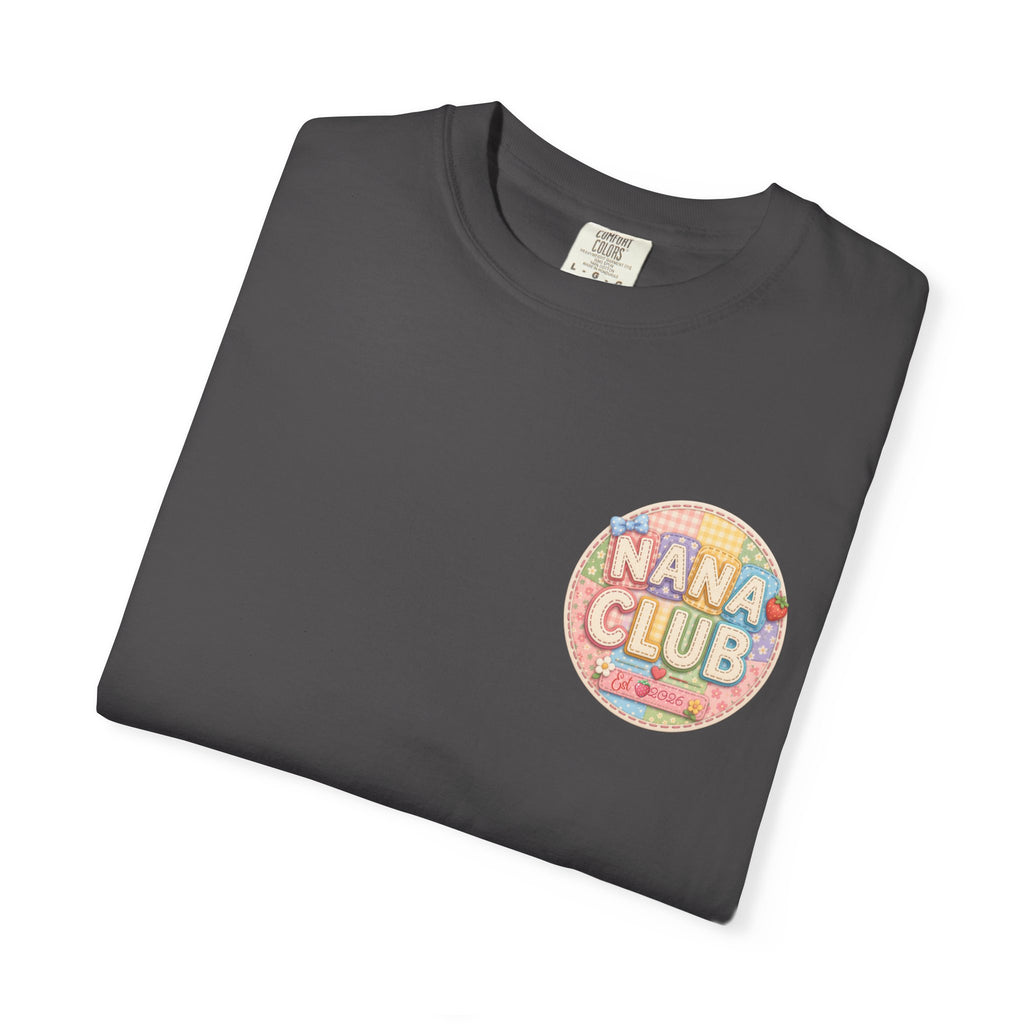 Nana Club T-Shirt — Retro Rainbow Badge Graphic