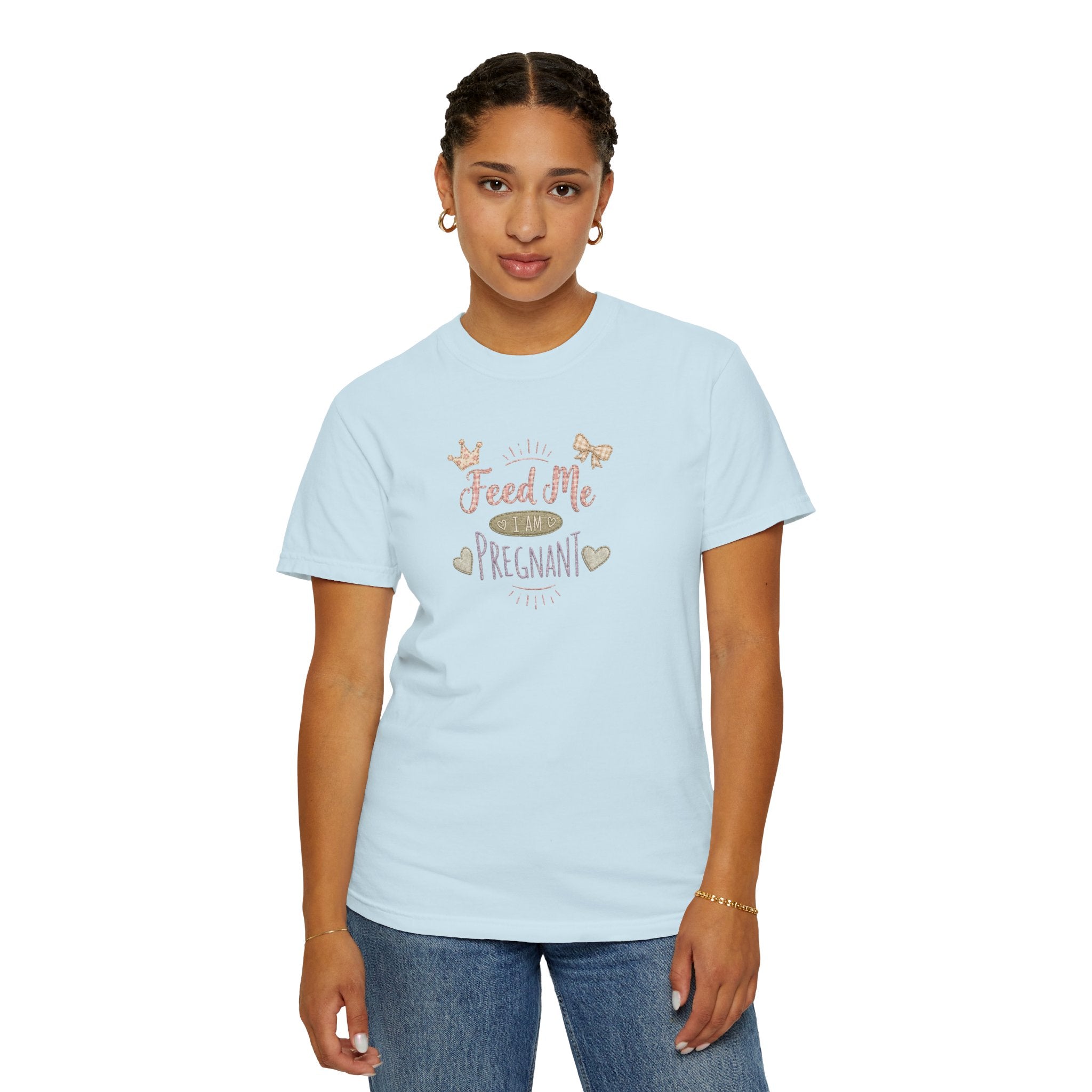 Pregnant 'Feed Me' Tee — Maternity Pregnancy Humor T-Shirt