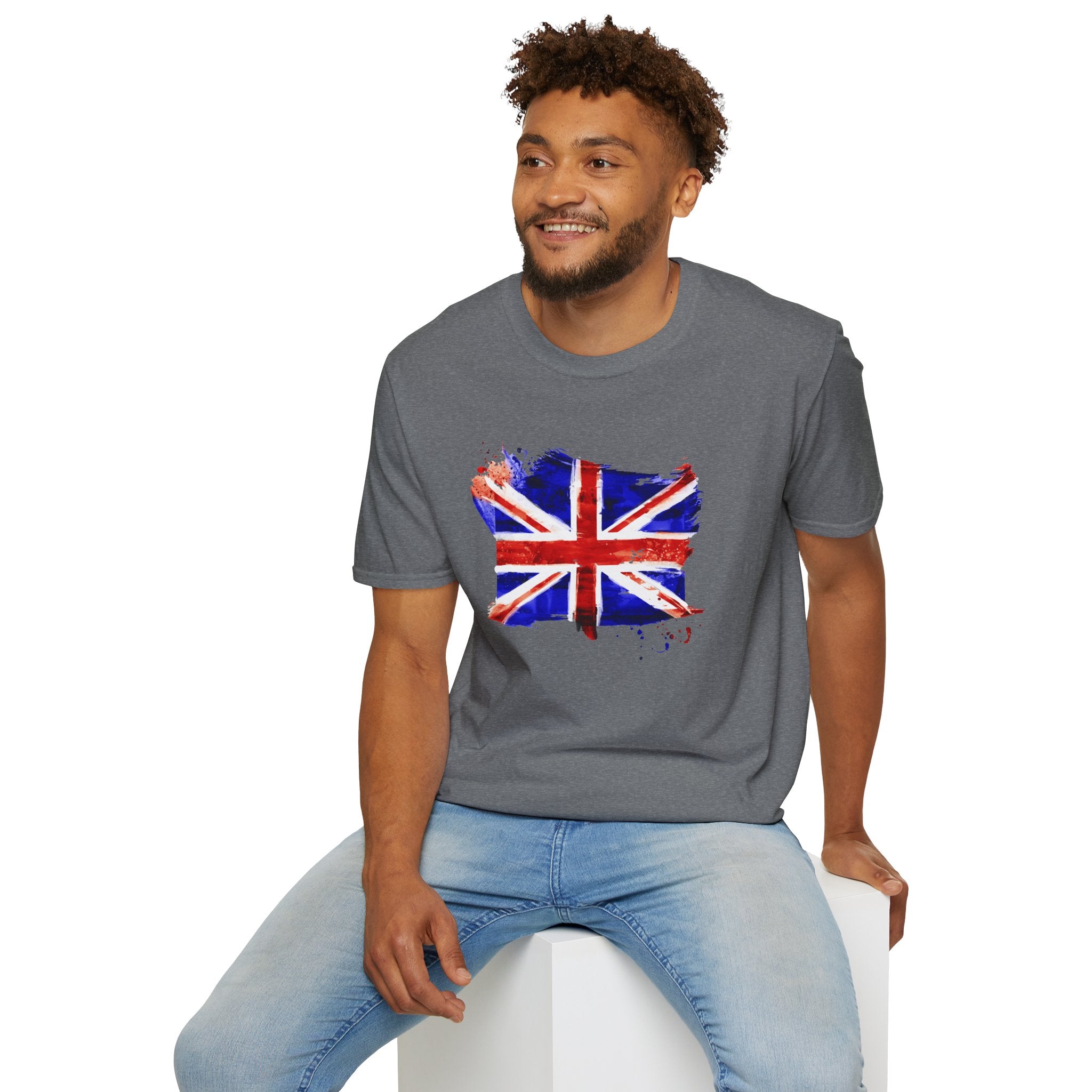 Union Jack Paint Brush UK Flag T-Shirt — British Pride Graphic Tee
