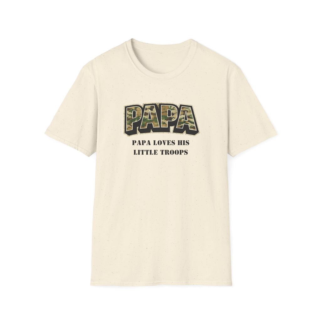 Papa Camo T-Shirt — "Papa Loves His Little Troops" Fathers Day Dad Tee