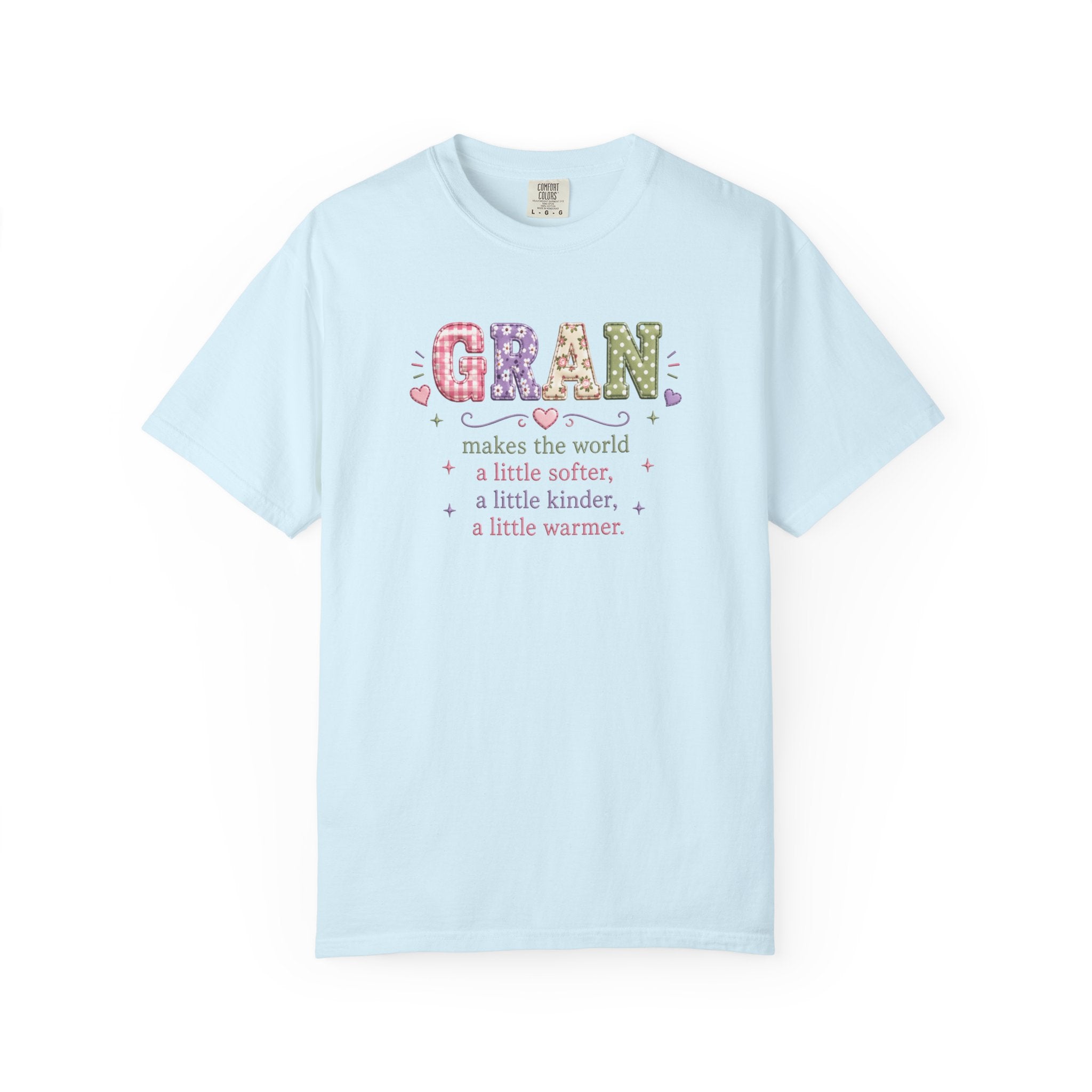 Gran Makes the World Softer T-Shirt – Gift for Grandma, Floral Vintage Lettering