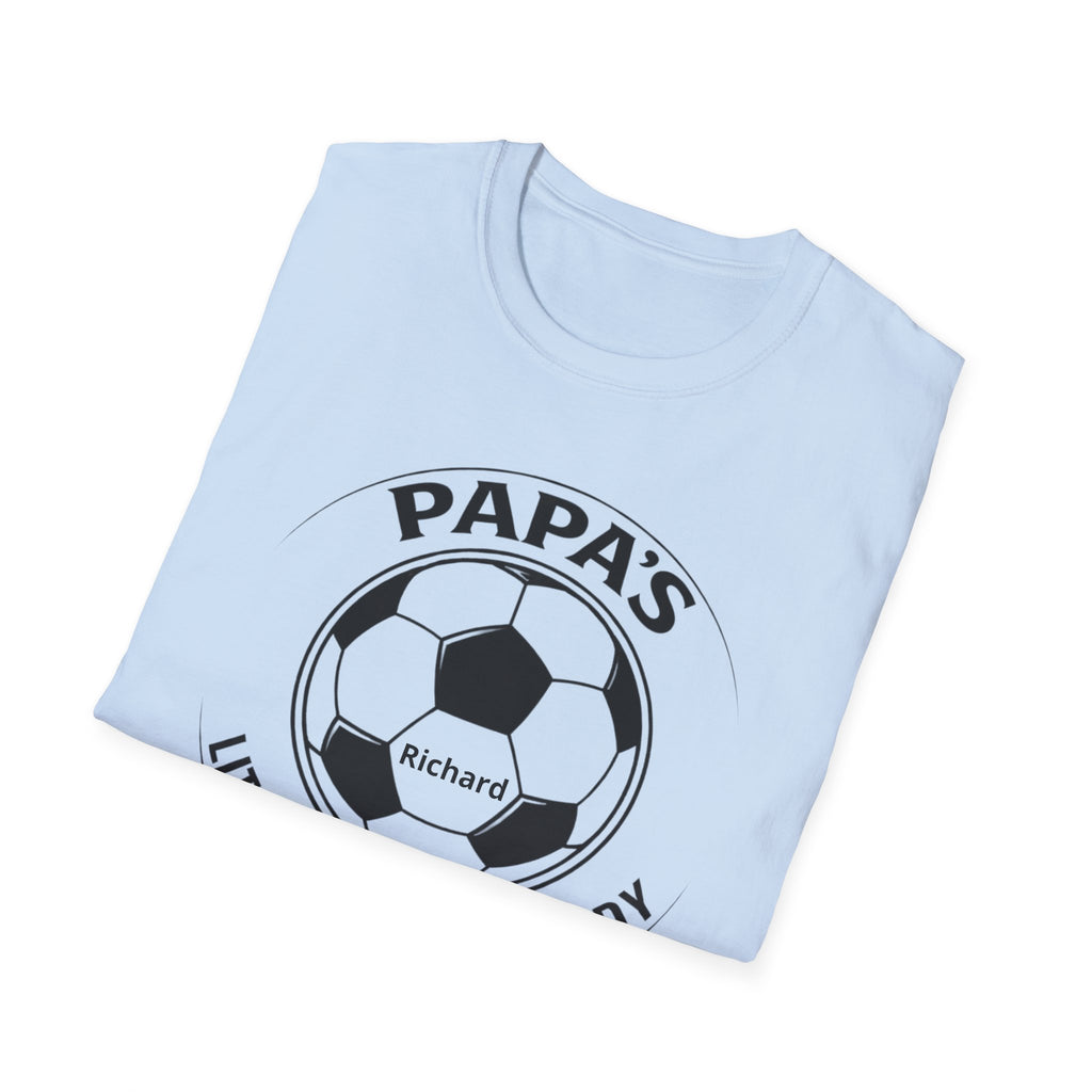 Papa’s Little Football Buddy T-Shirt — Personalized Soccer Dad Tee