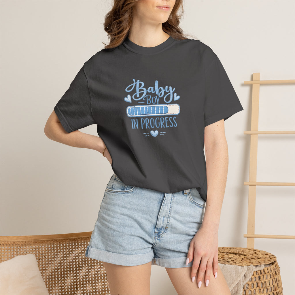 Baby Boy In Progress T-Shirt — Pregnancy Announcement Tee