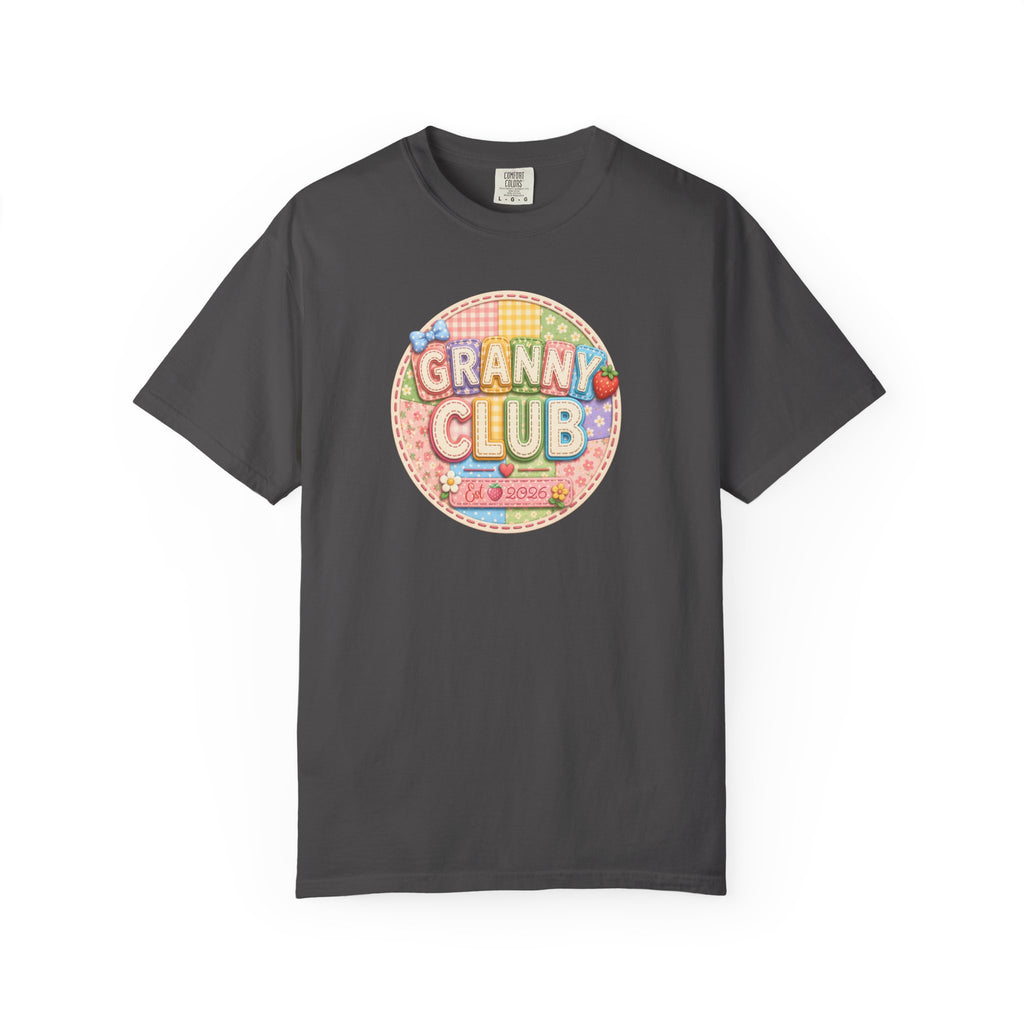 Granny Club Graphic T-Shirt — Retro Candy Patch Design