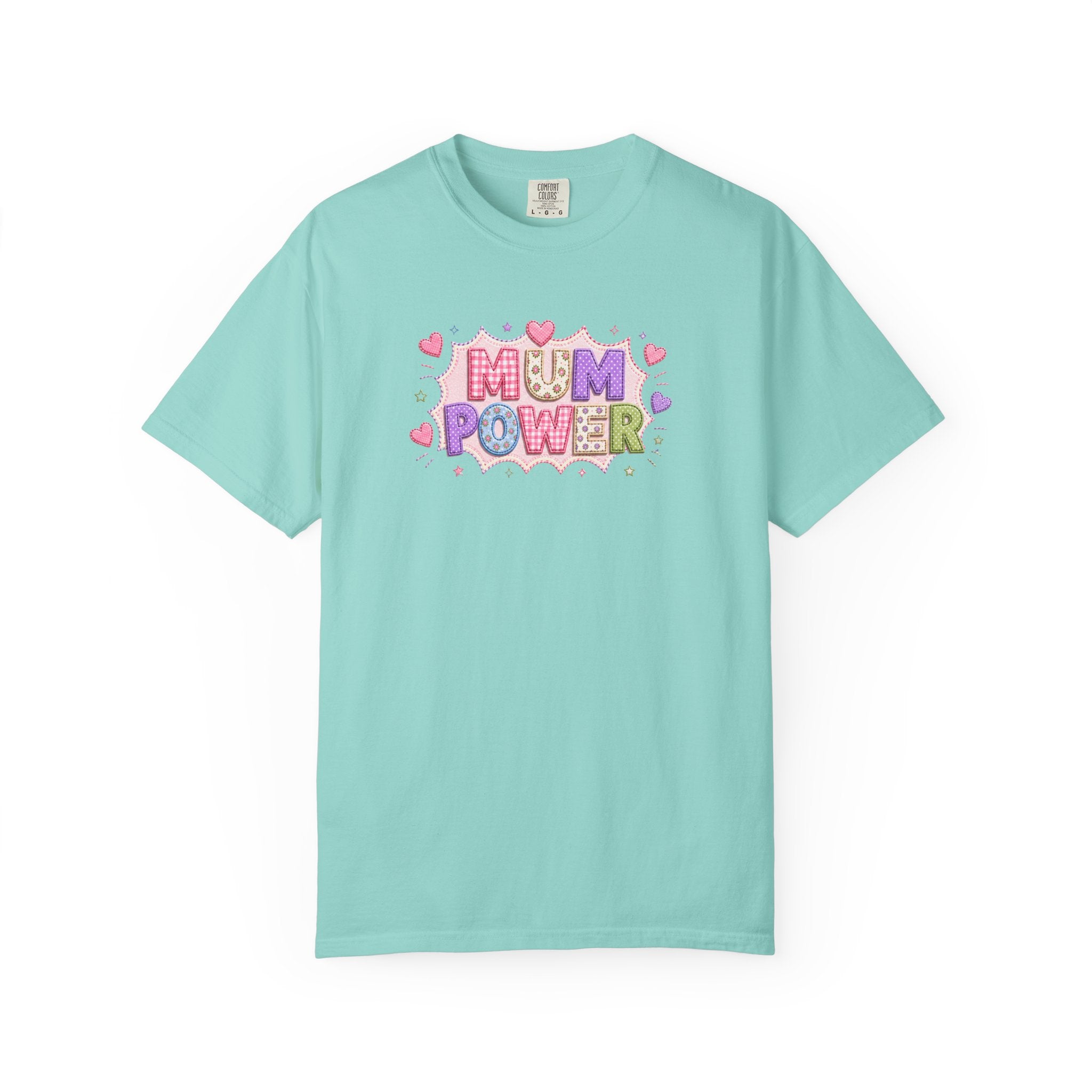 Mum Power T-Shirt — Cute Pink Heart Mothers Day Tee