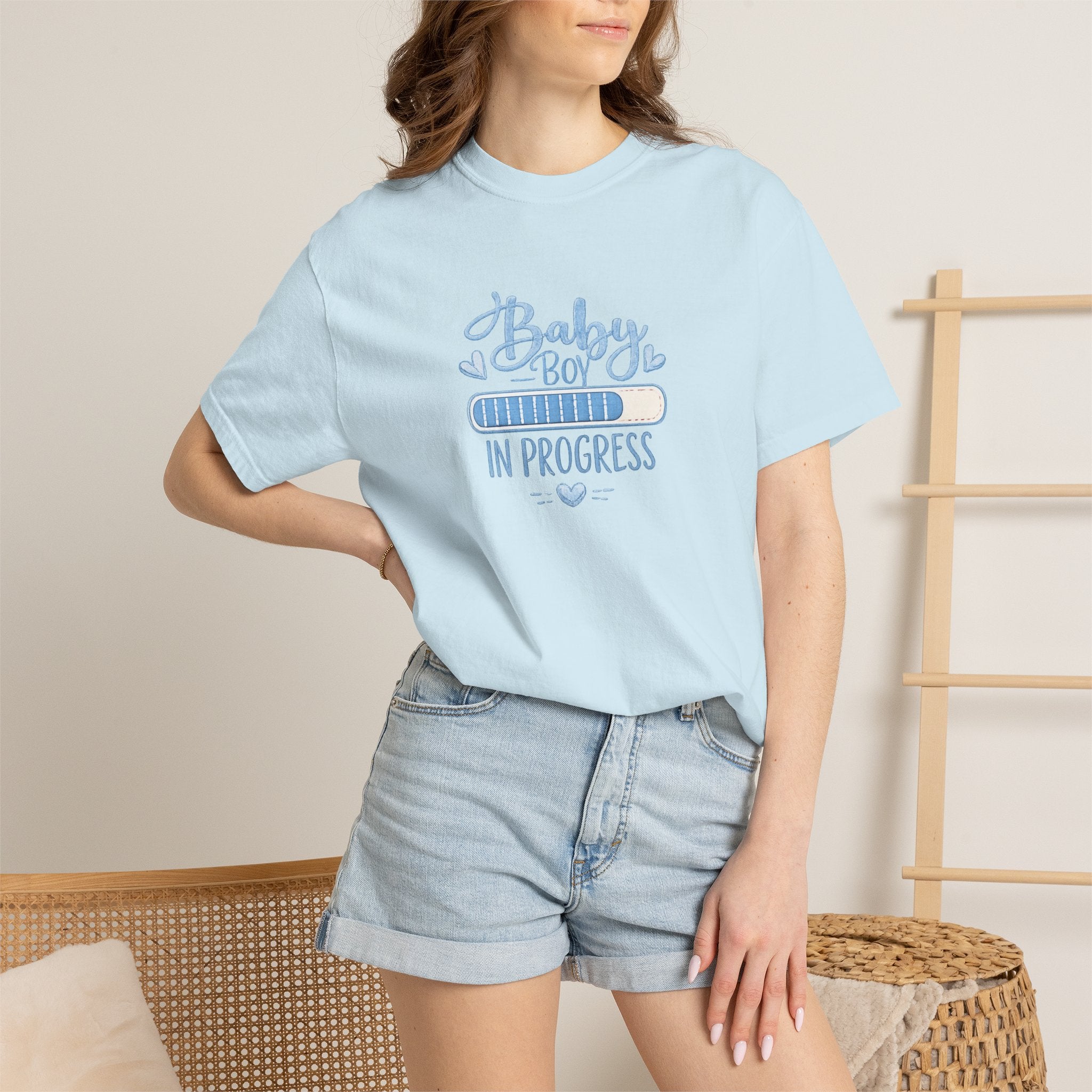 Baby Boy In Progress T-Shirt — Pregnancy Announcement Tee