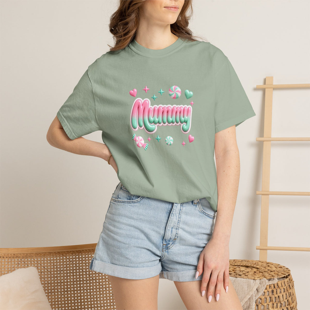 Mummy Pastel Candy Script T-Shirt
