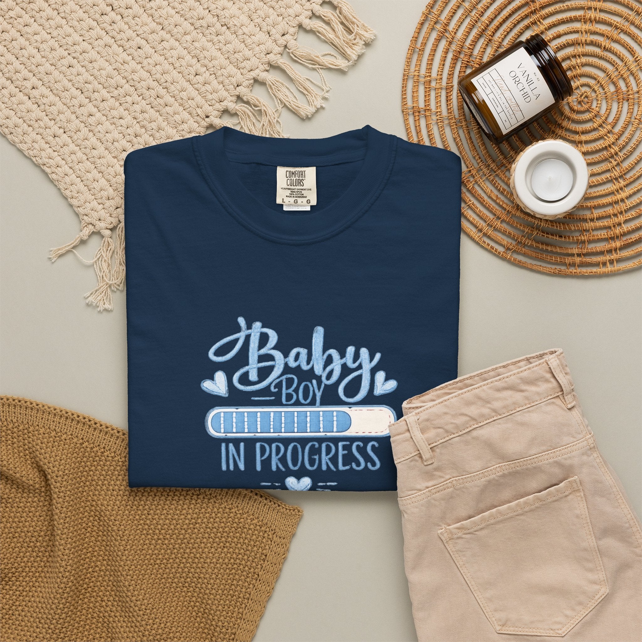 Baby Boy In Progress T-Shirt — Pregnancy Announcement Tee