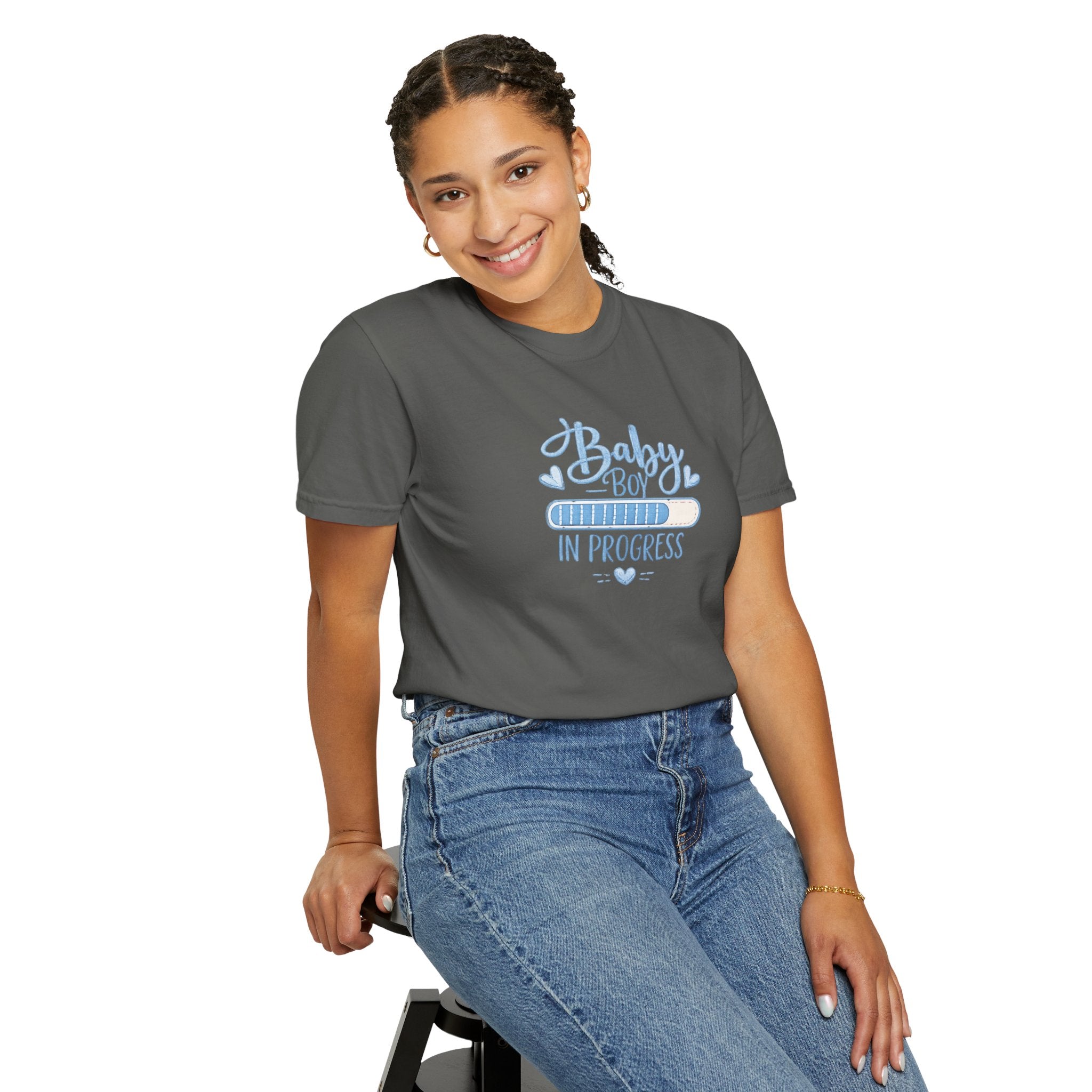 Baby Boy In Progress T-Shirt — Pregnancy Announcement Tee