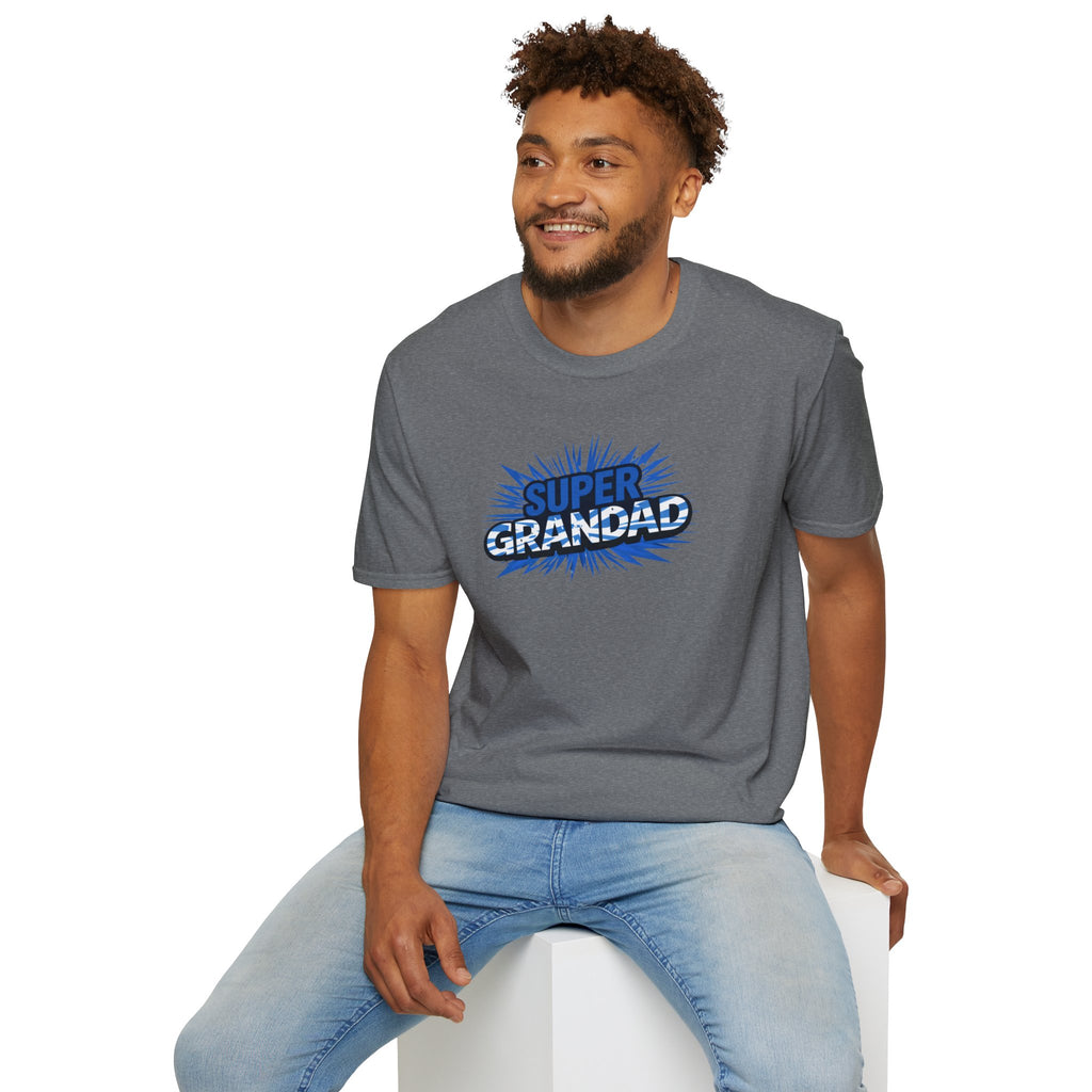 Super Grandad Scotland Flag/Scottish themed T-Shirt — Retro Comic Gift for Grandpa, Father’s Day & Birthday