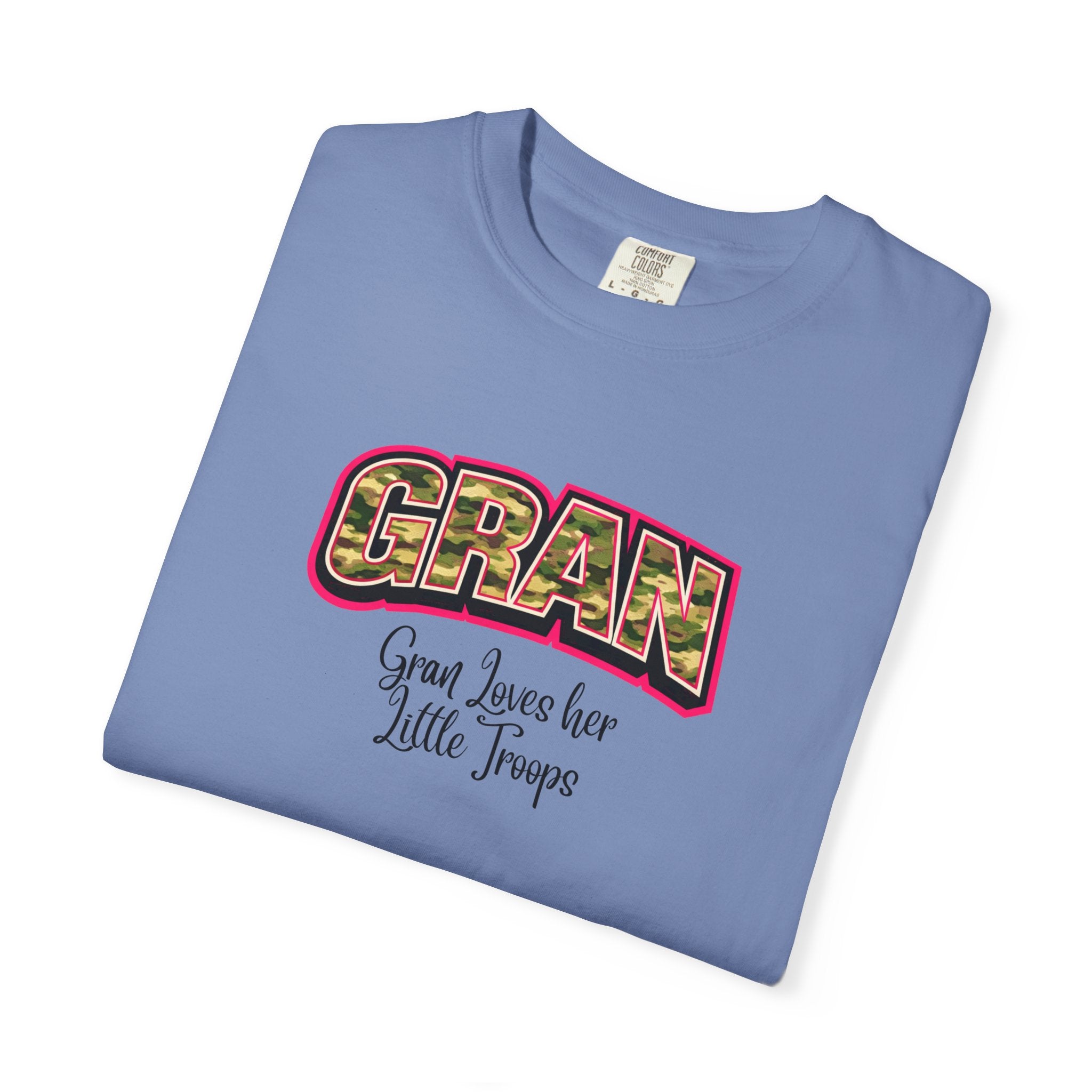 Gran Floral Graphic T-Shirt — "Gran Loves Her Little Troops" Gift Tee