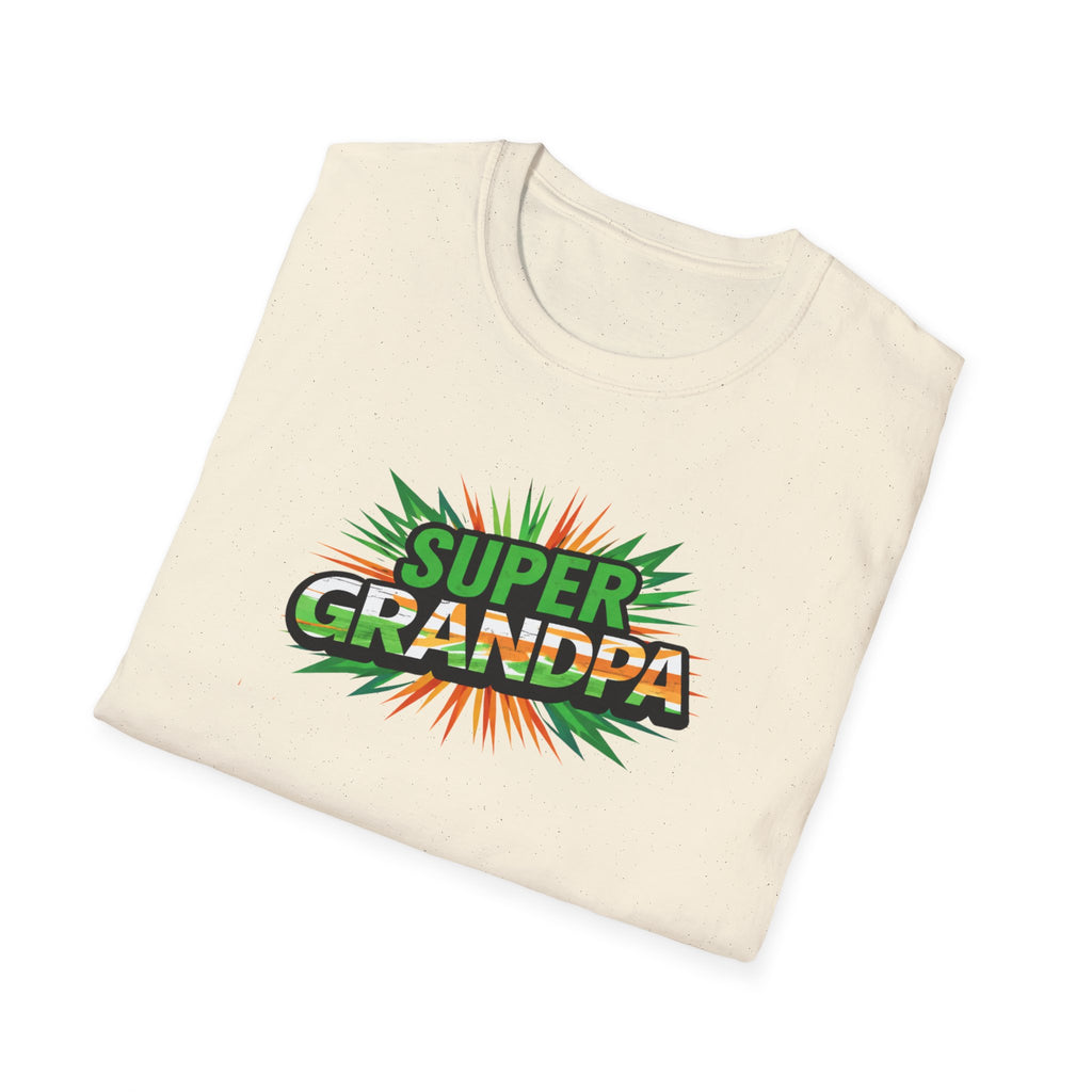 Super Grandpa Ireland Flag/Irish themed T-Shirt — Retro Comic Father's Day Gift