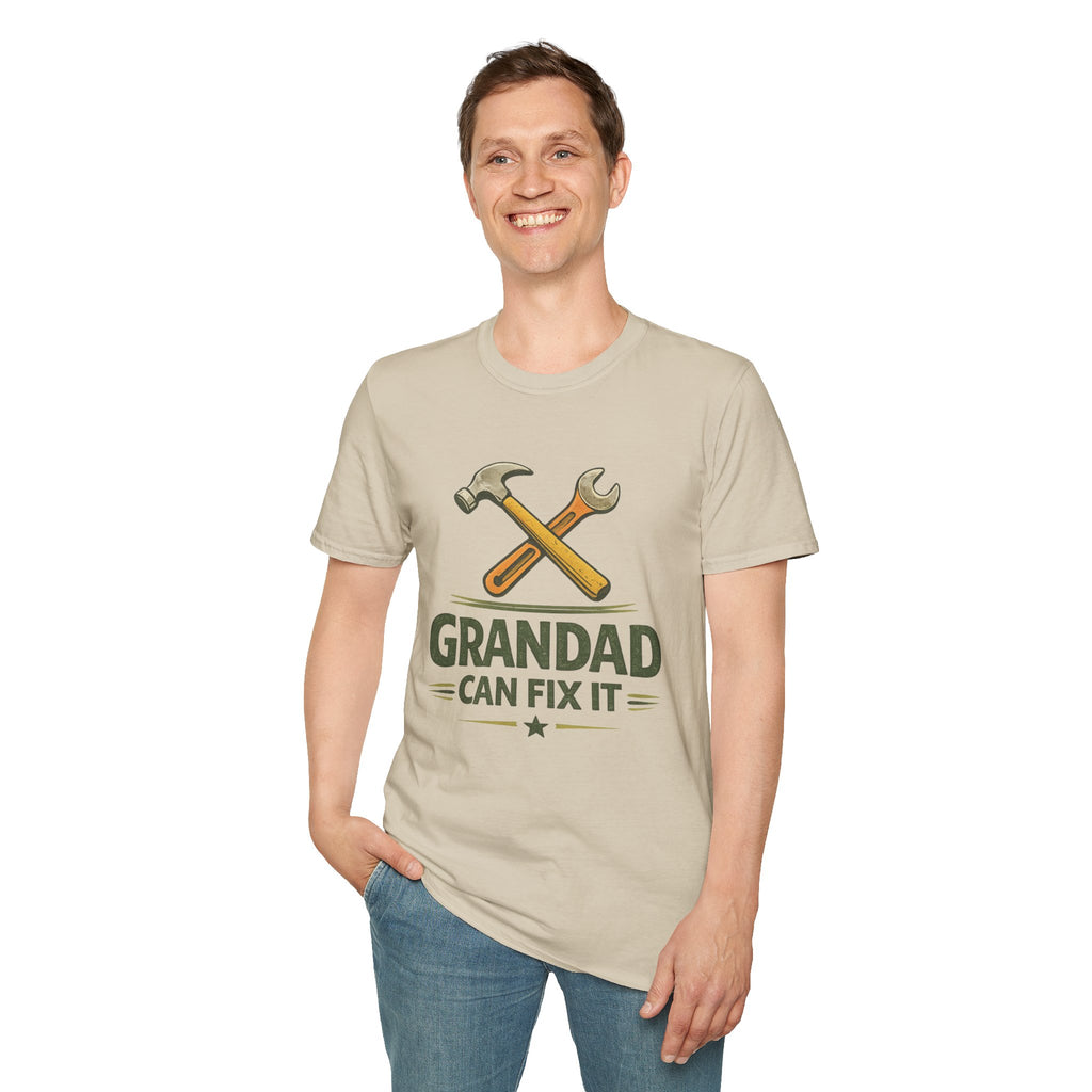 Grandad Can Fix It T-Shirt — Vintage Tools Fathers Day Gift