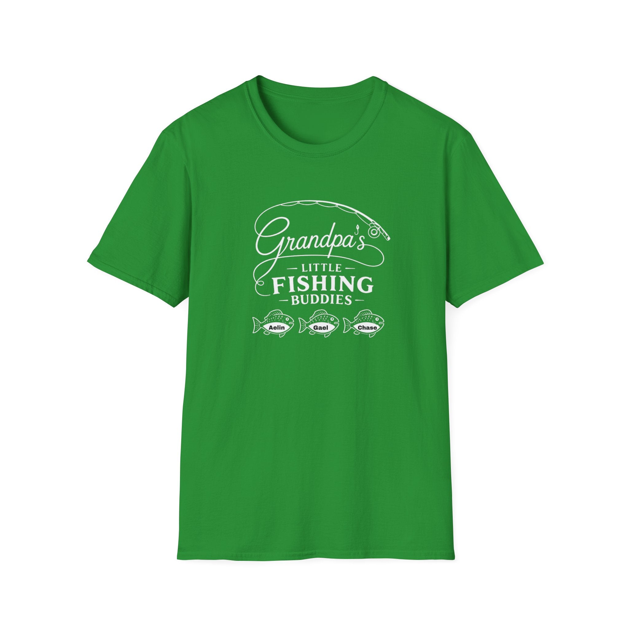 Fishing T-Shirt — "Grandpa's Little Fishing Buddies" Grandpa & Kids Matching Tee