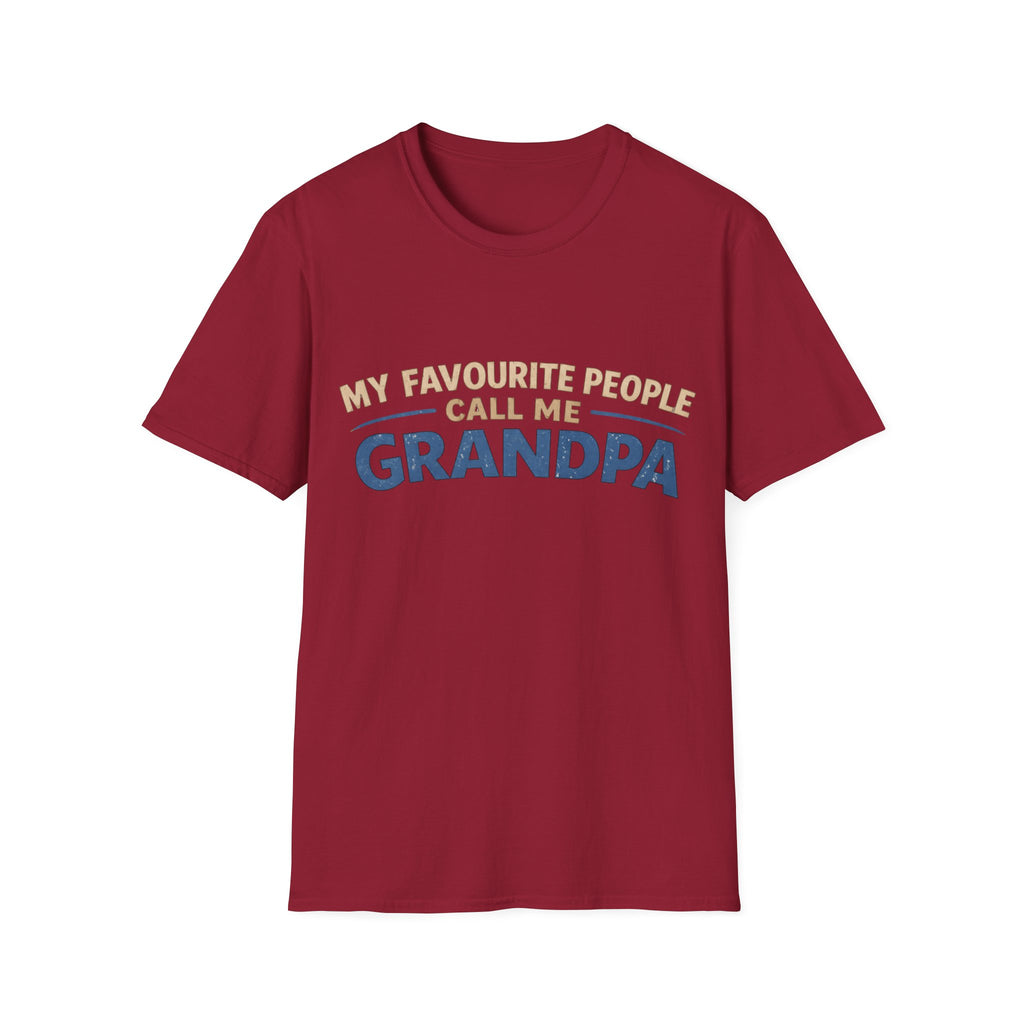 Grandpa T-Shirt - "My Favourite People Call Me Grandpa" Retro Family Gift