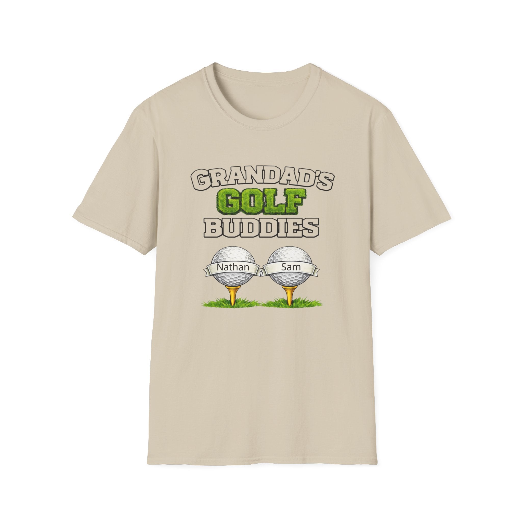 Granddad's Golf Buddies T-Shirt — Personalized Golf Tee with Names